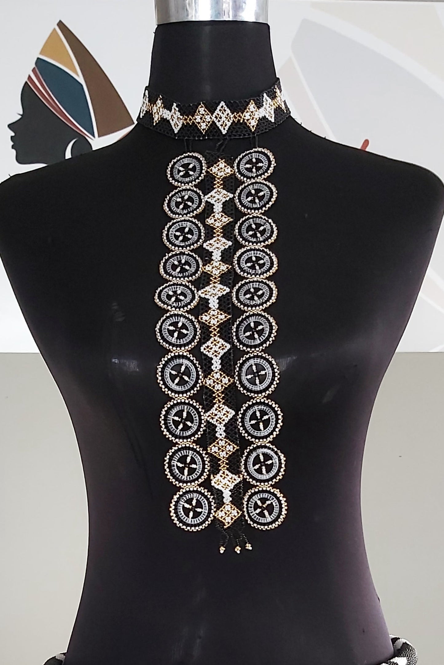 Beaded Cascade Neckpiece