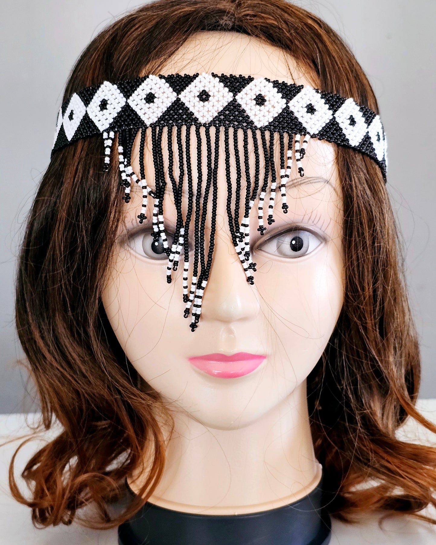 Beaded Head Veil