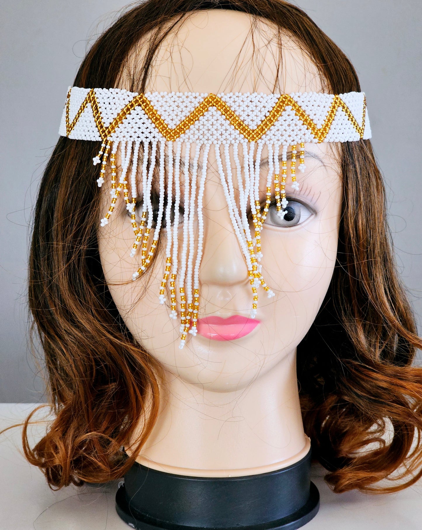 Beaded Head Veil