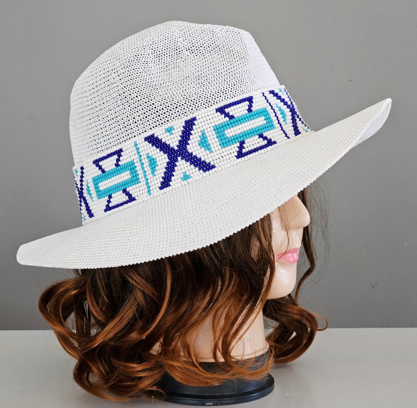 Beaded Straw Hat