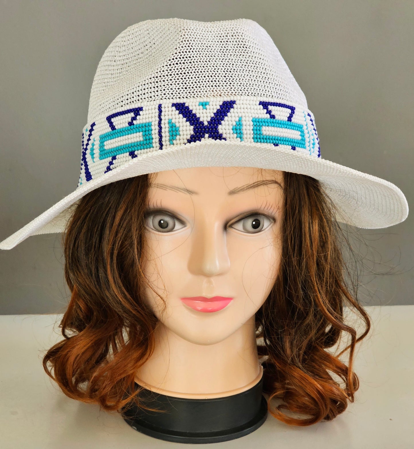 Beaded Straw Hat