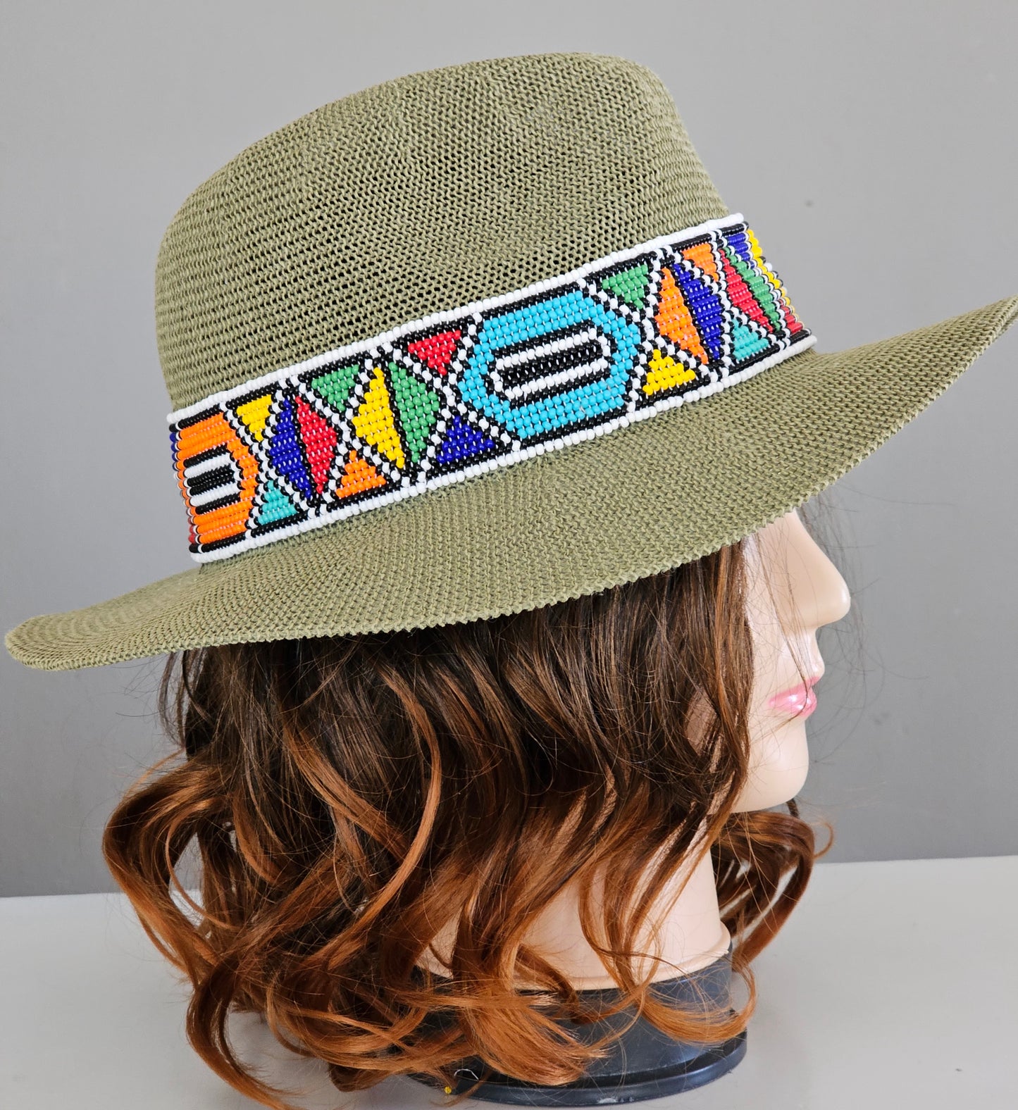 Beaded Straw Hat