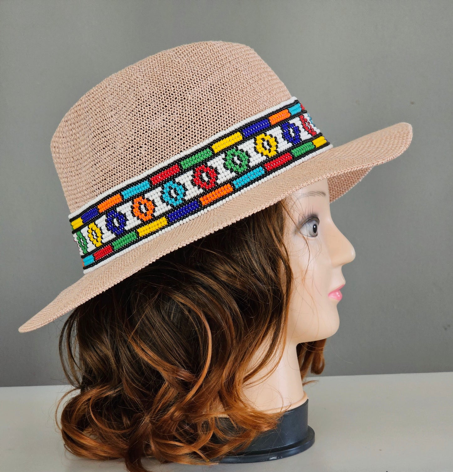 Beaded Straw Hat