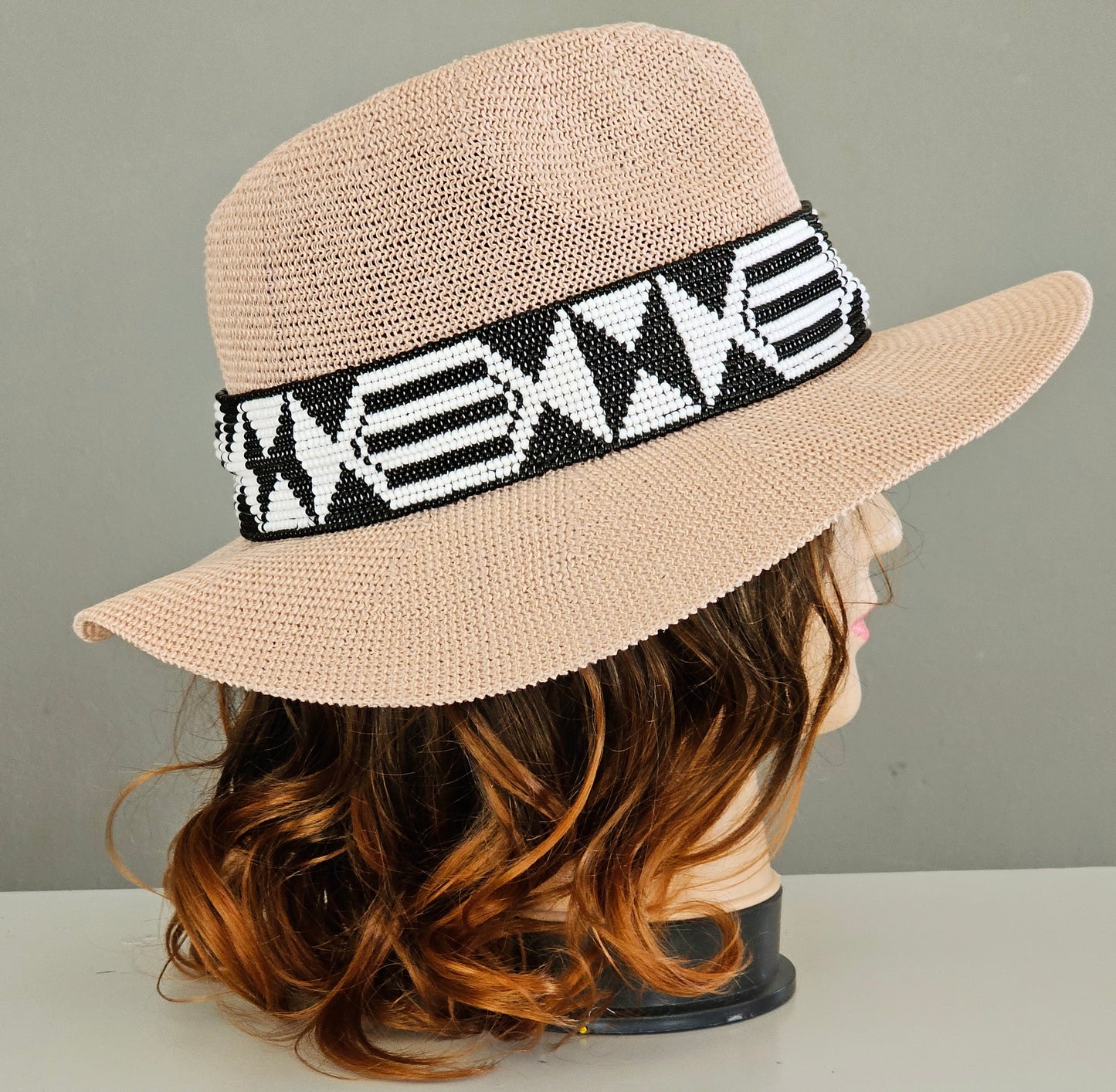 Beaded Straw Hat