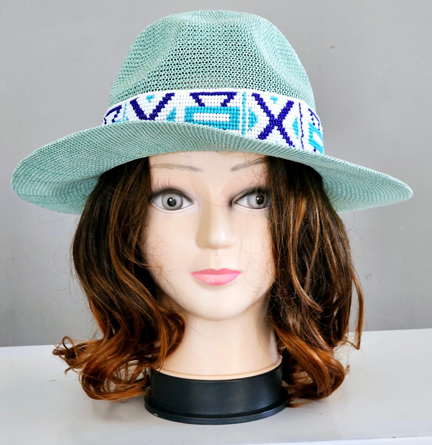 Beaded Straw Hat