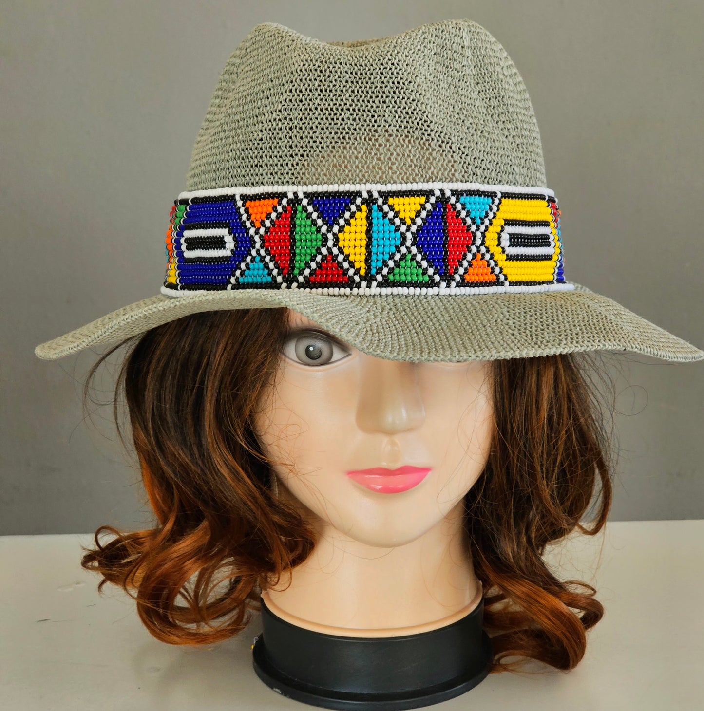 Beaded Straw Hat