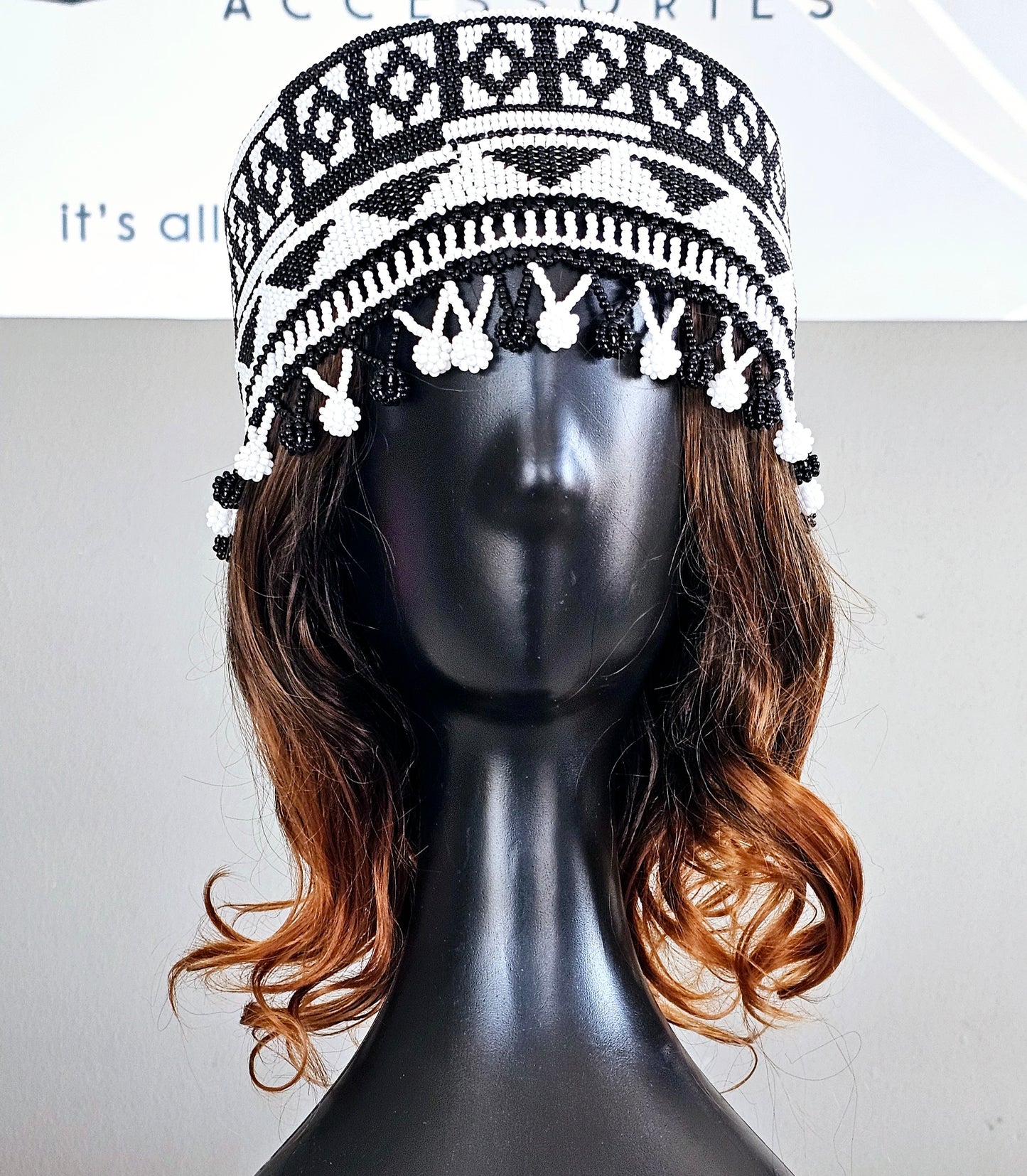 Beaded Crown Hat