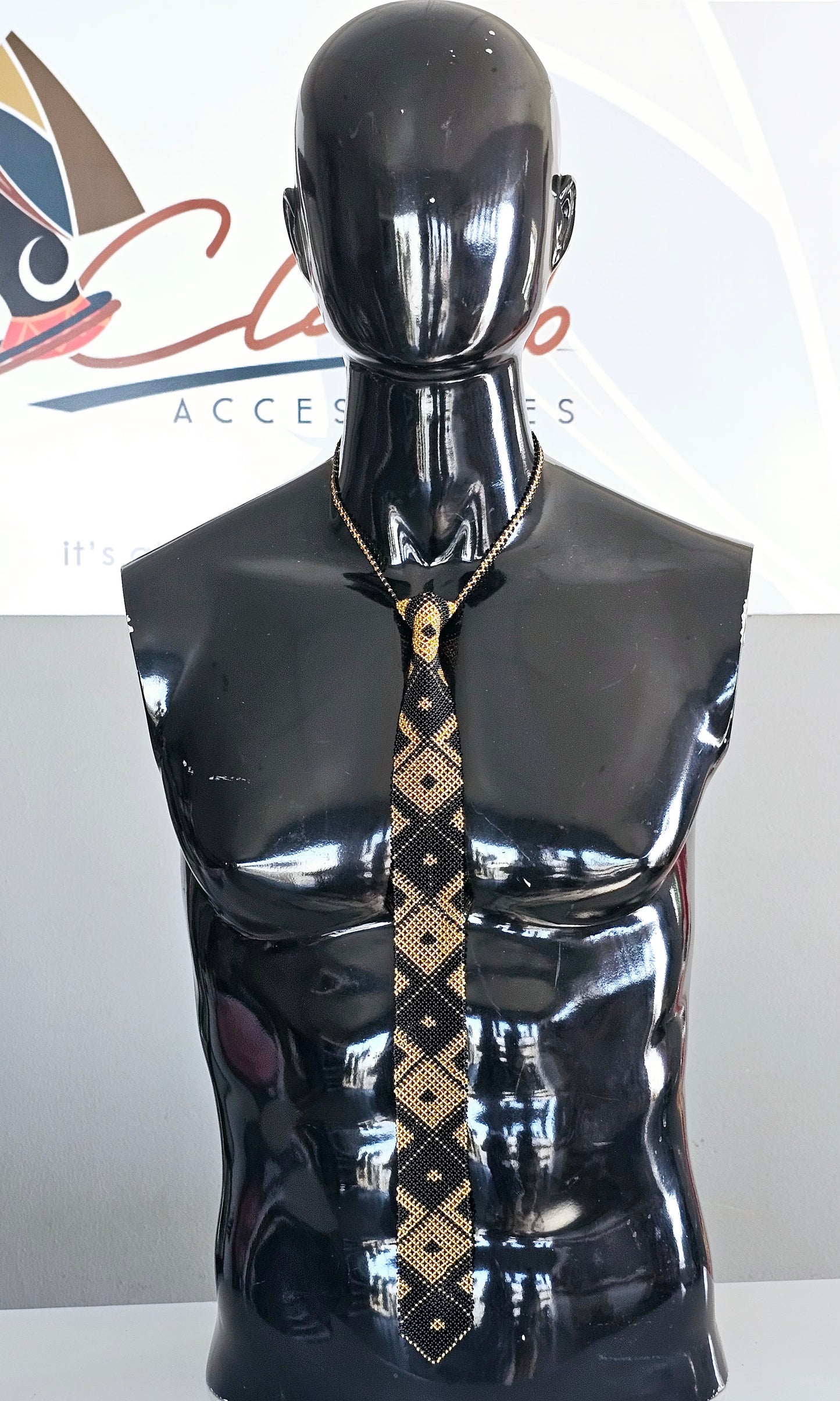 Men's Beaded Tie