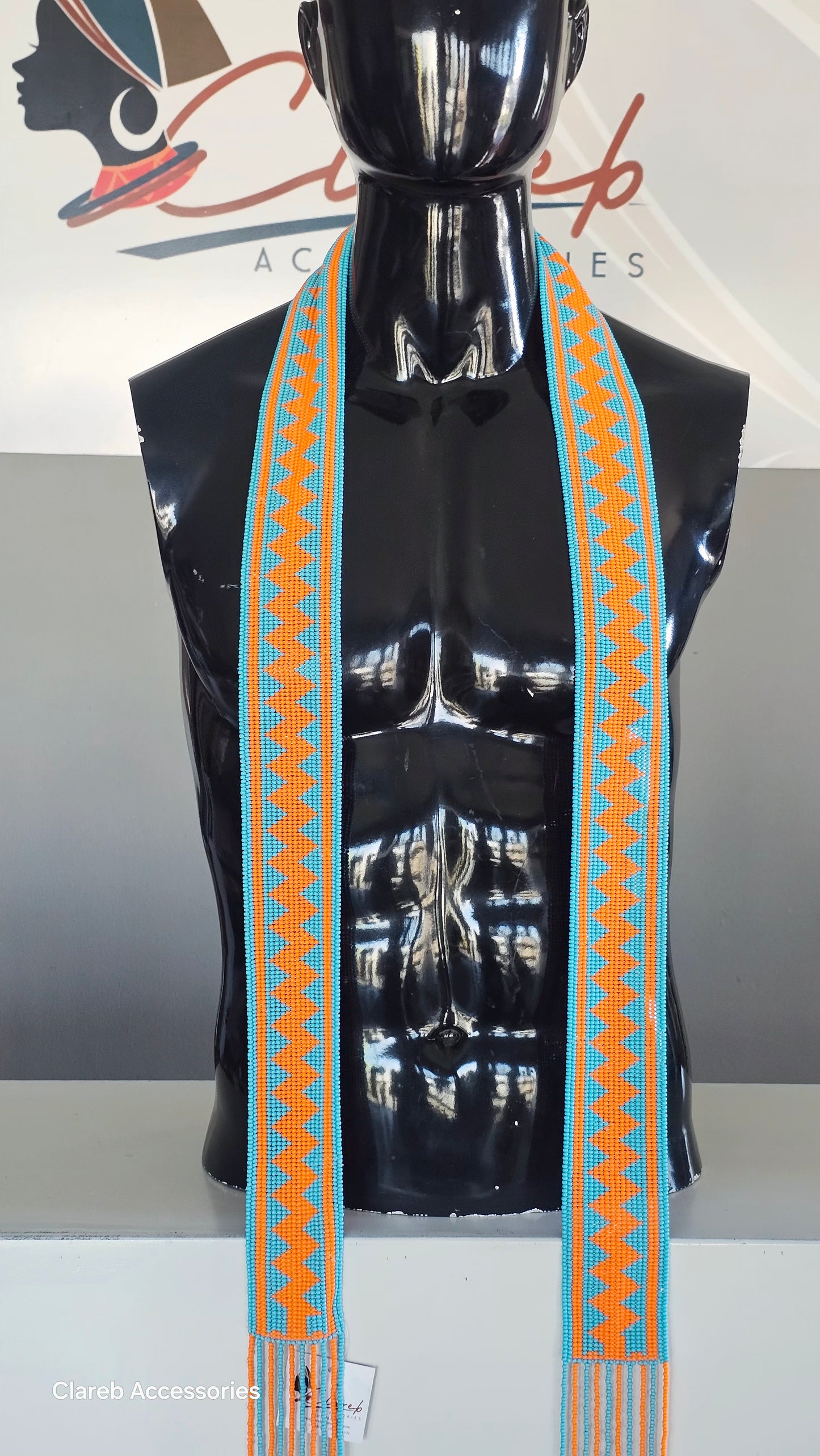 Sazi Men's Beaded Scarf