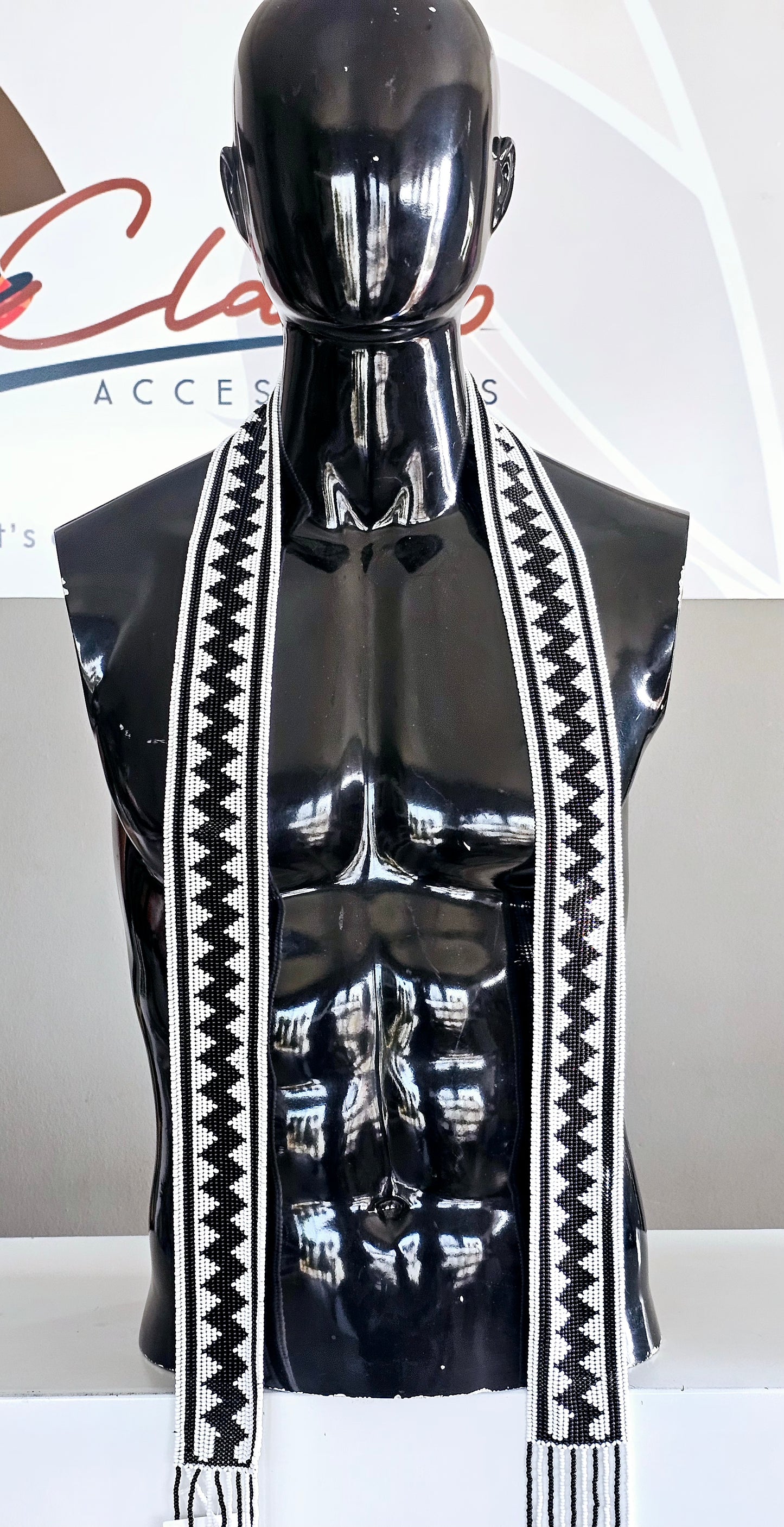Sazi Men's Beaded Scarf