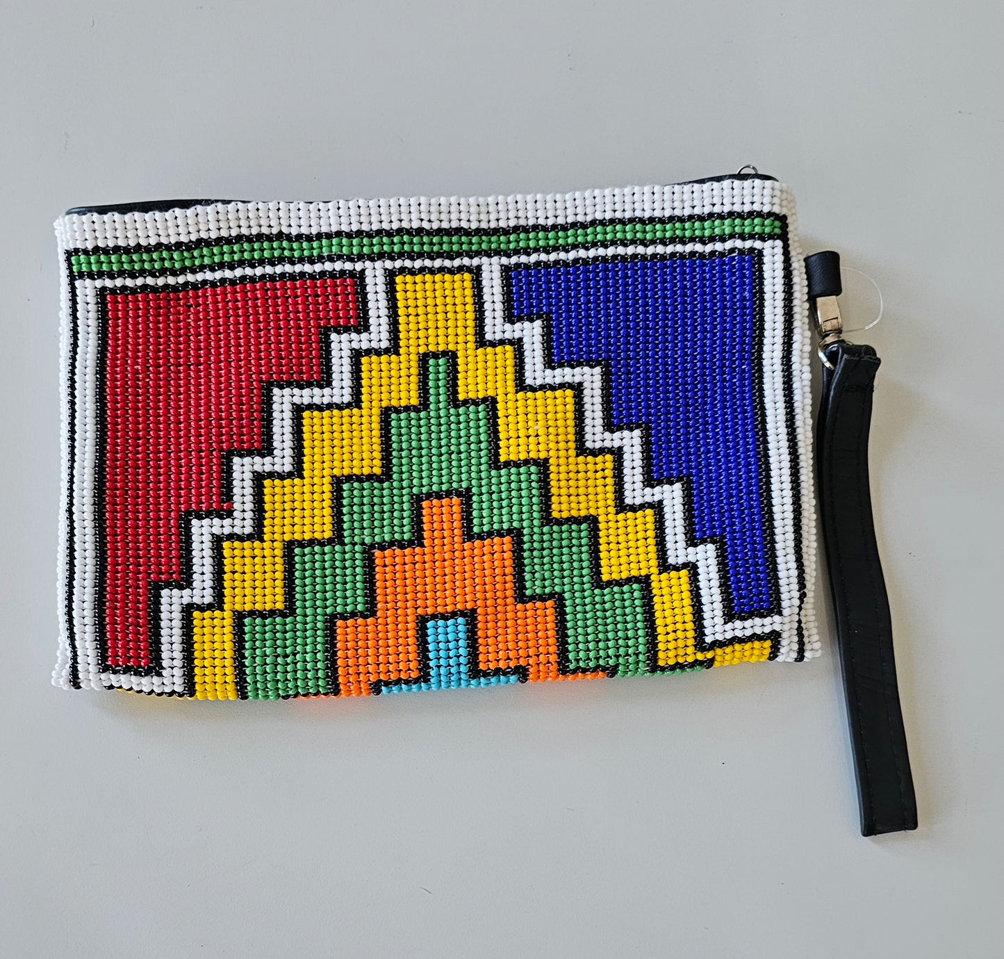 Beaded Leather Clutchbag