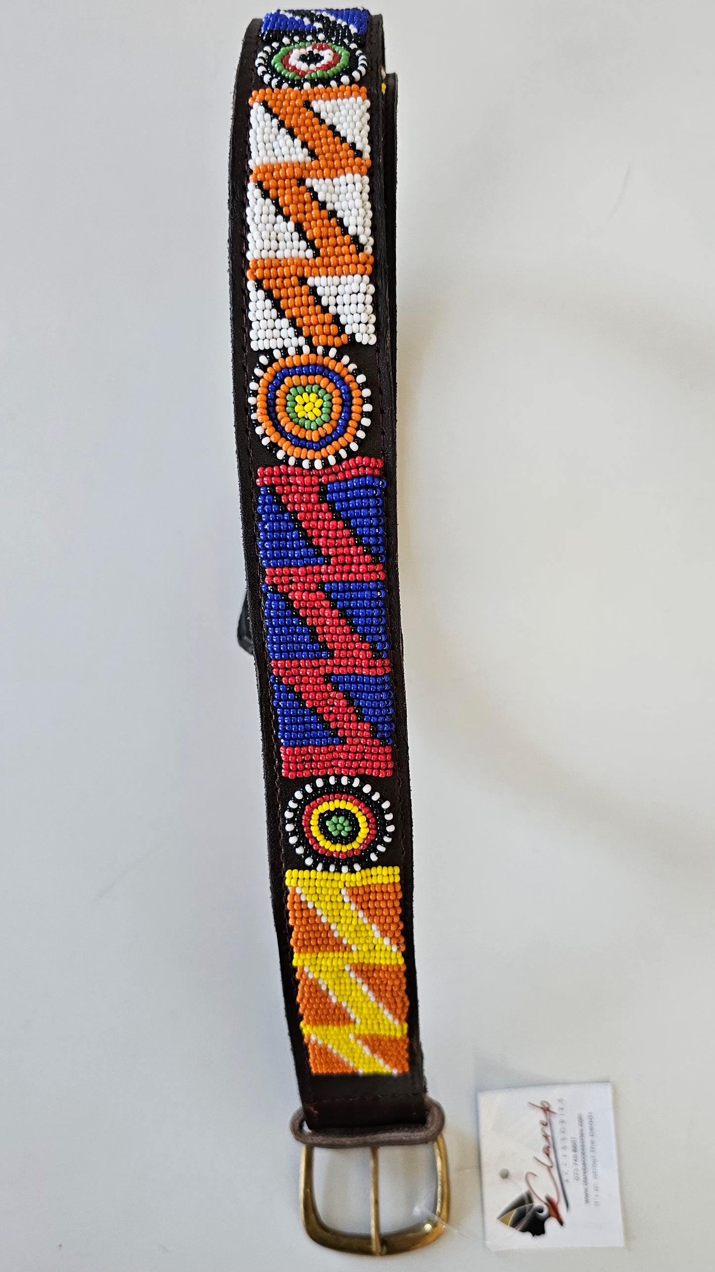 Leather Beaded Belt