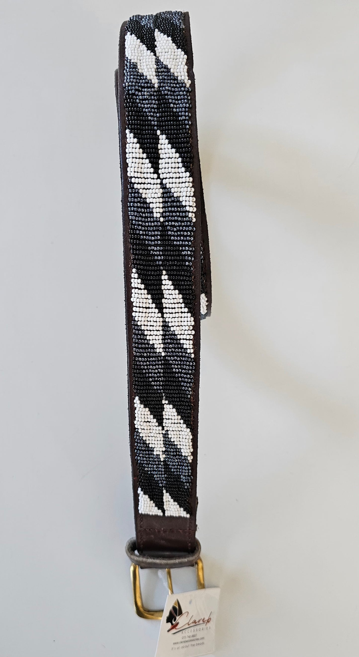 Leather Beaded Belt