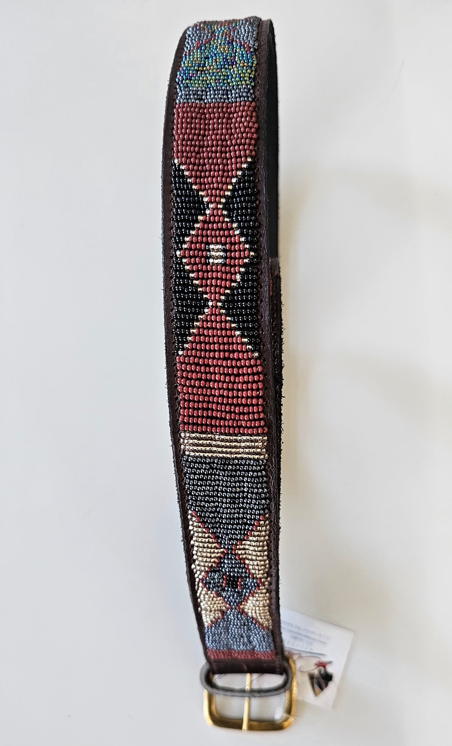 Leather Beaded Belt