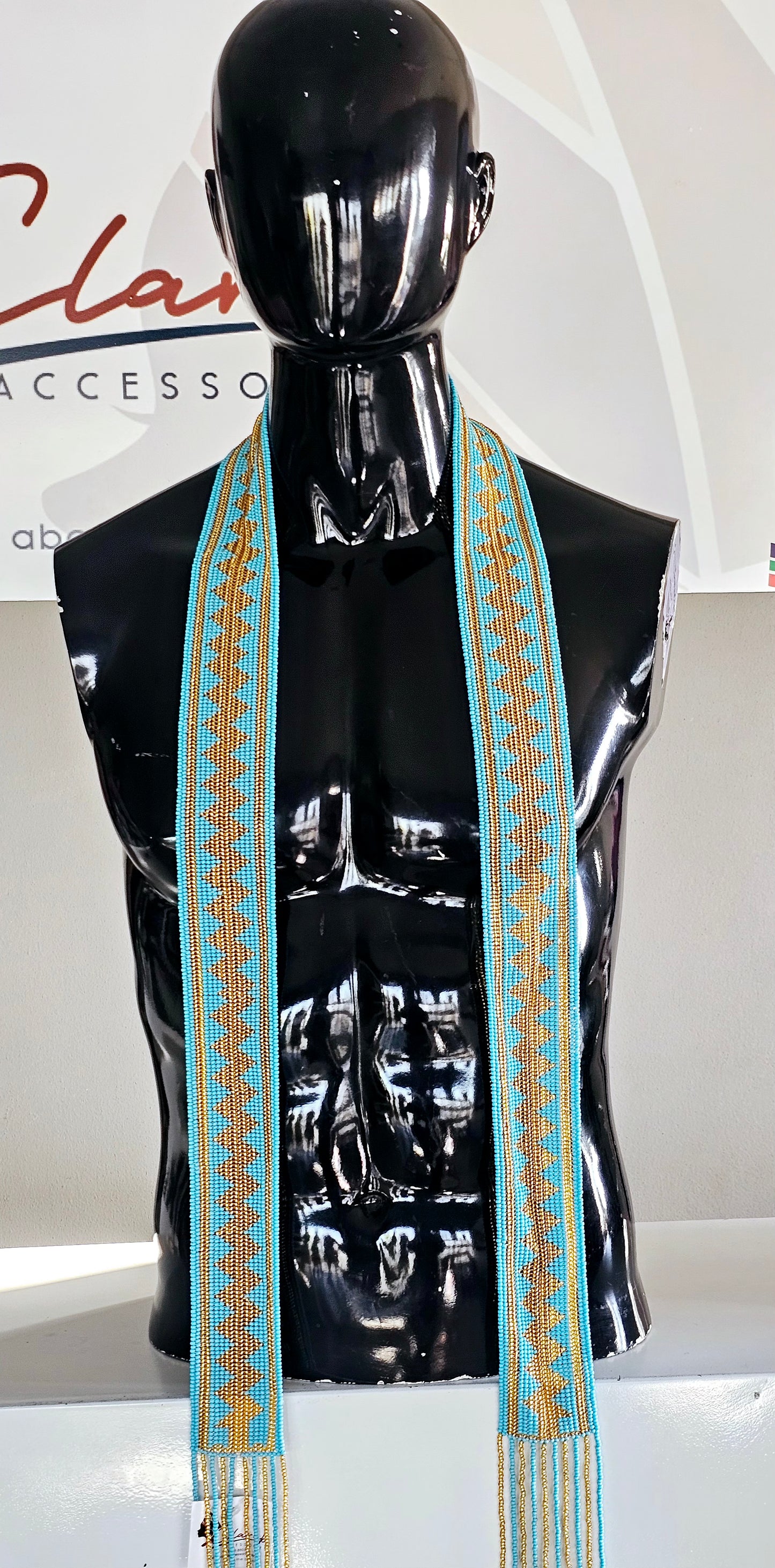 Sazi Men's Beaded Scarf