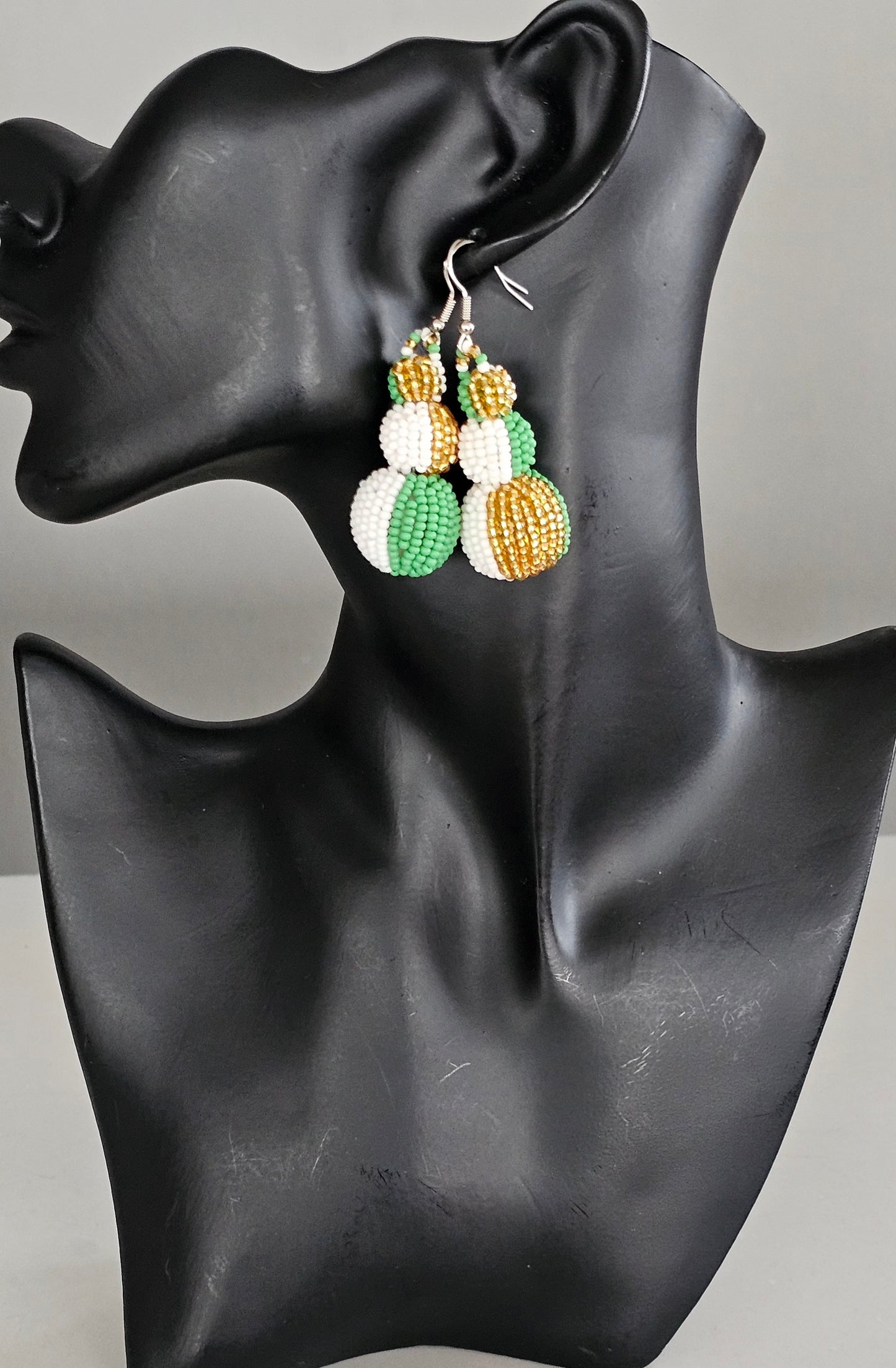 Beaded Ball Earrings