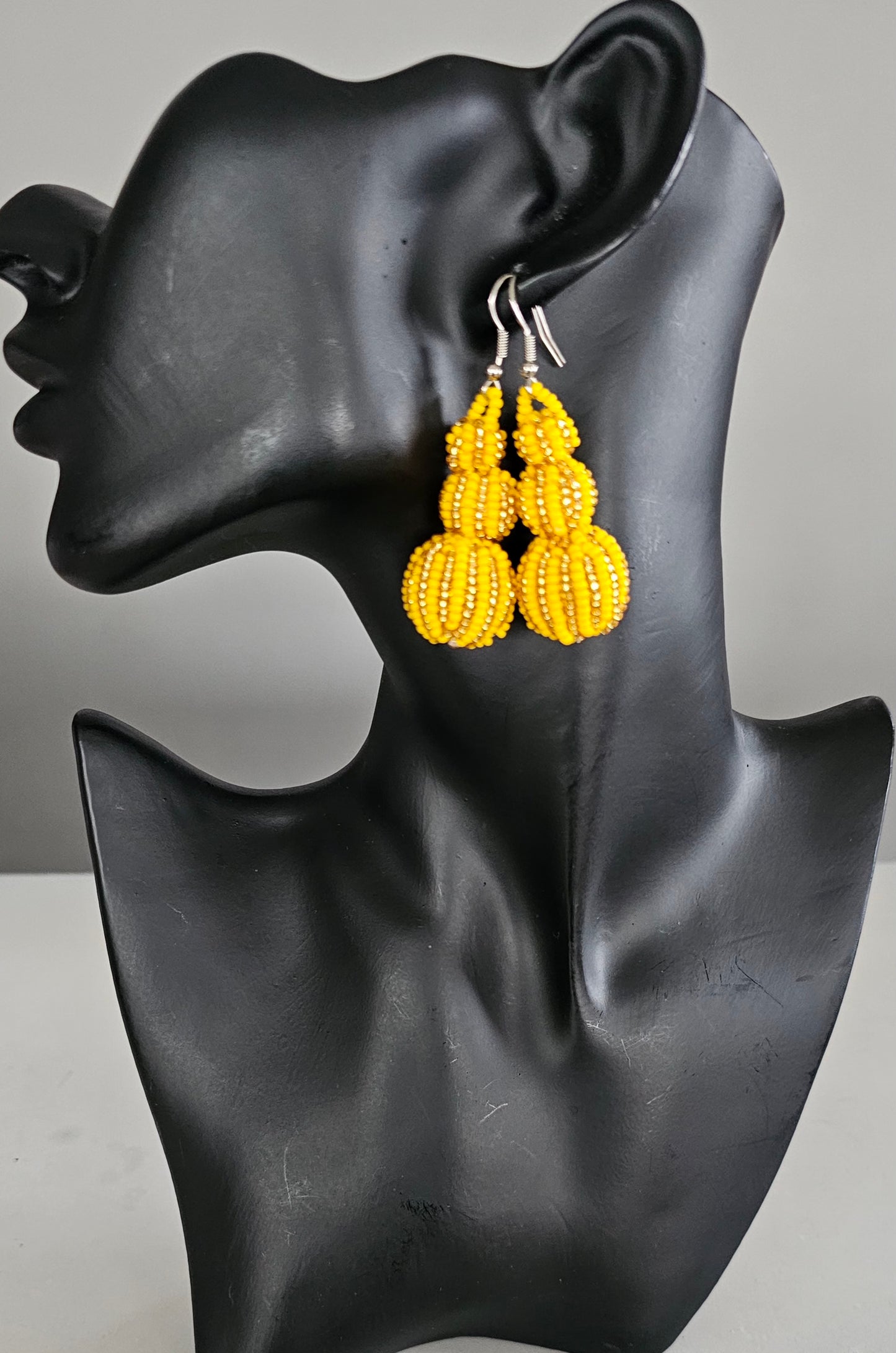 Beaded Ball Earrings