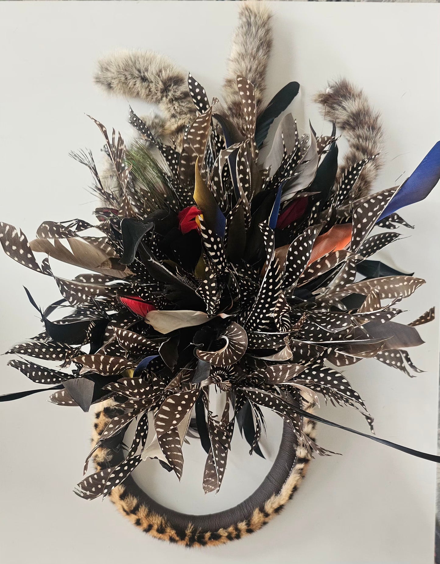 Iqubu / Zulu feathered headdress
