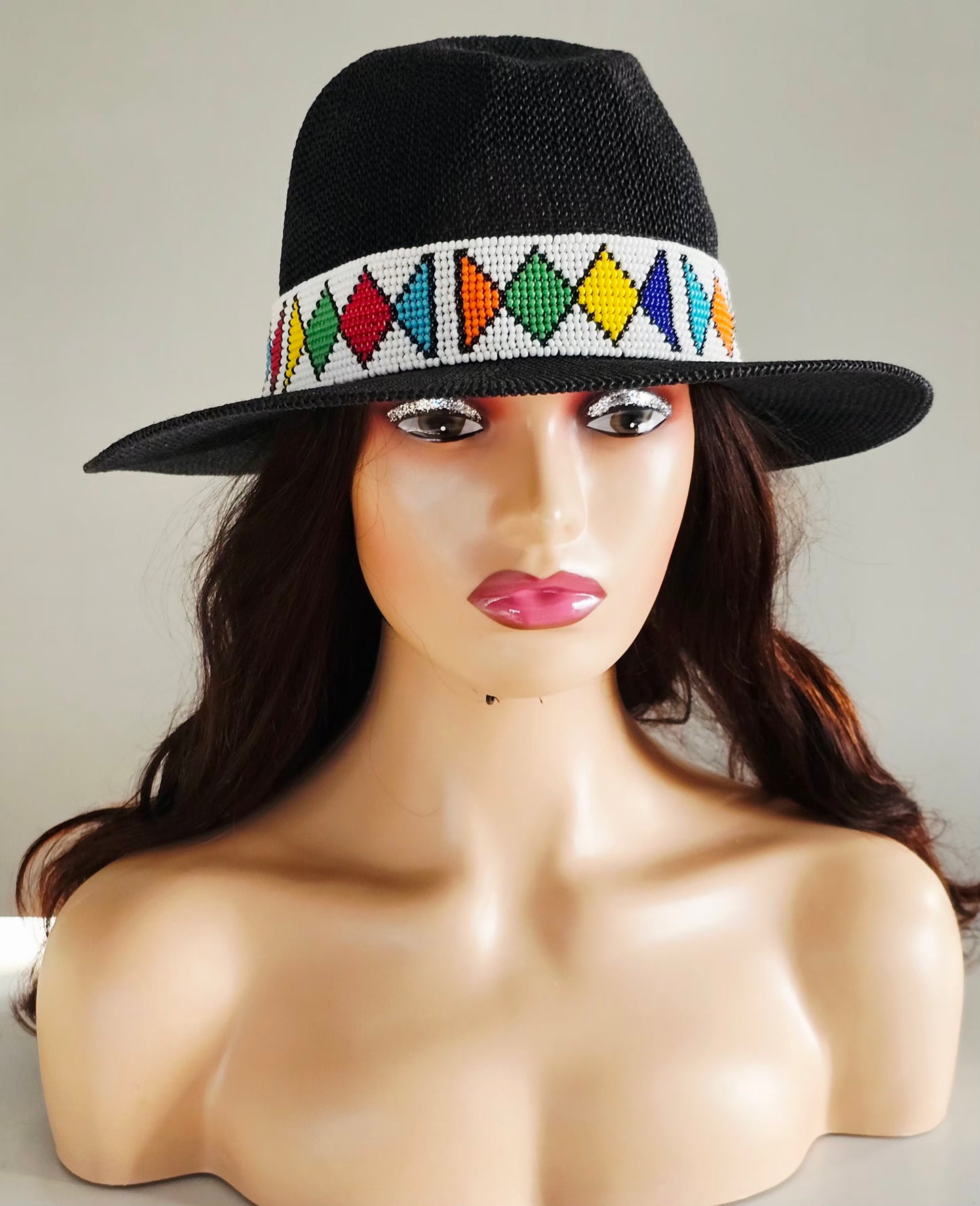 Beaded Straw Hat