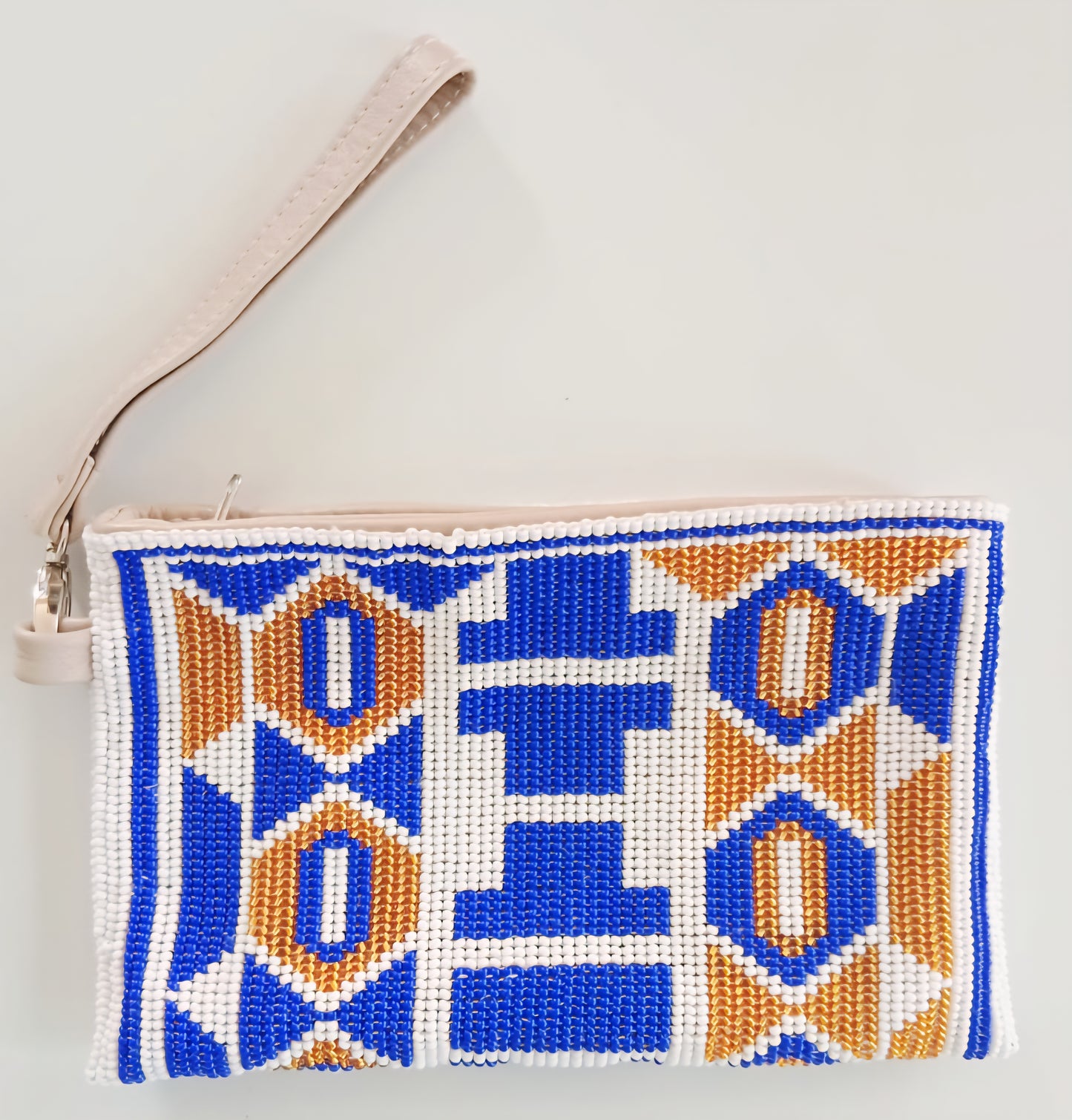 Beaded Leather Clutchbag