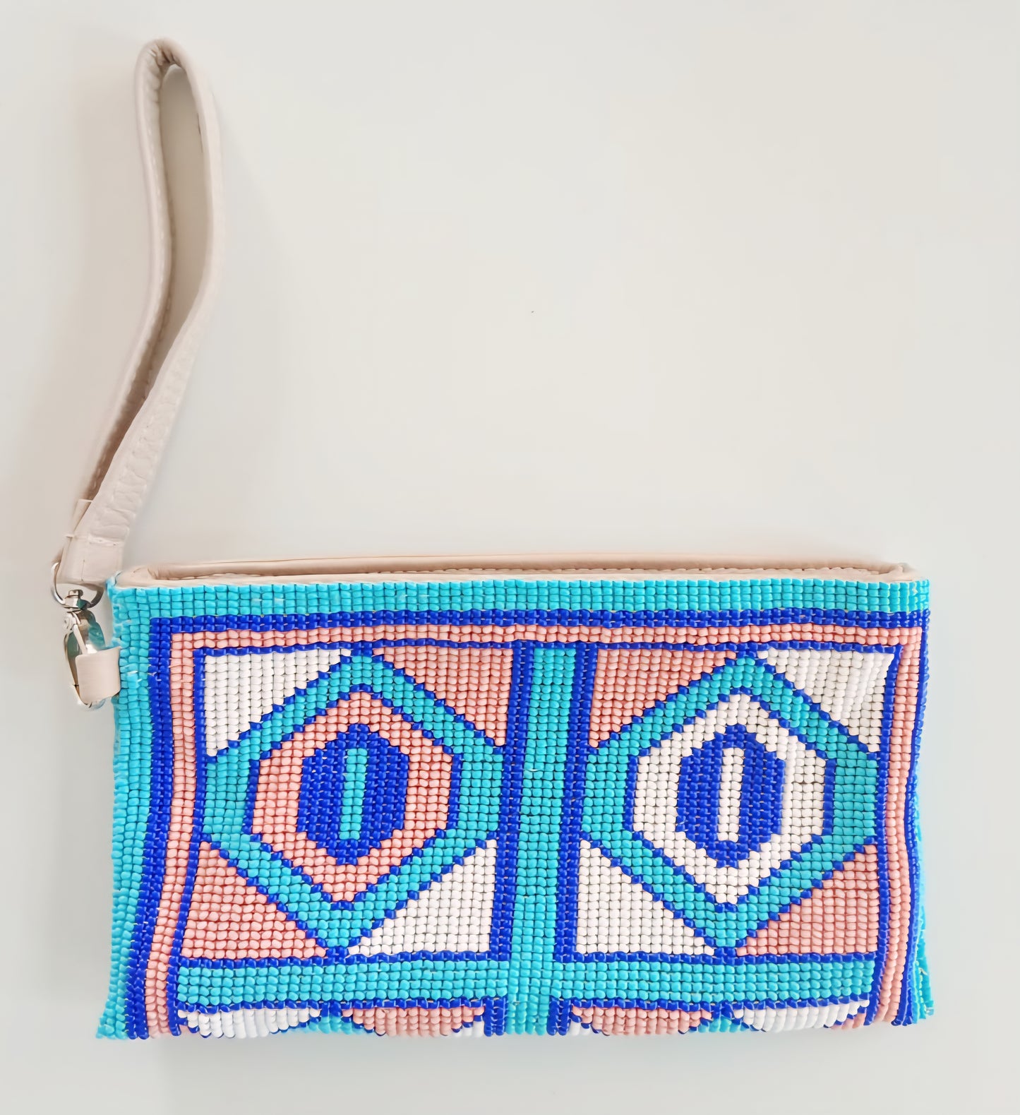 Beaded Leather Clutchbag