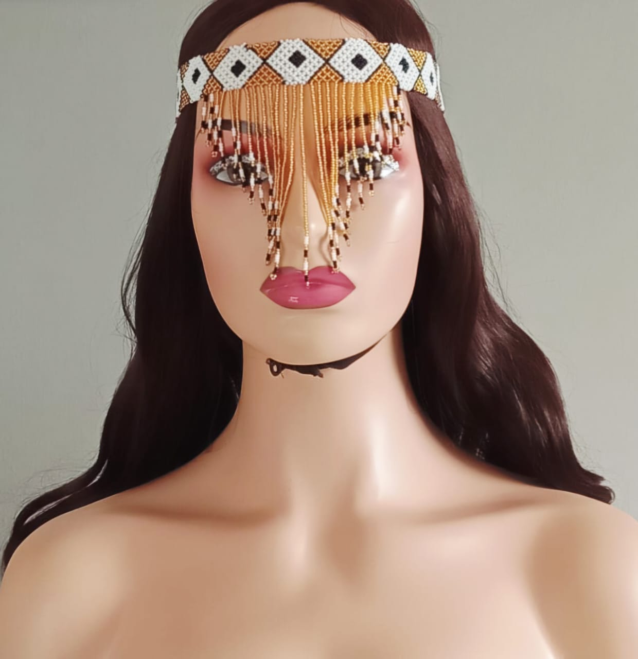 Beaded Head Veil
