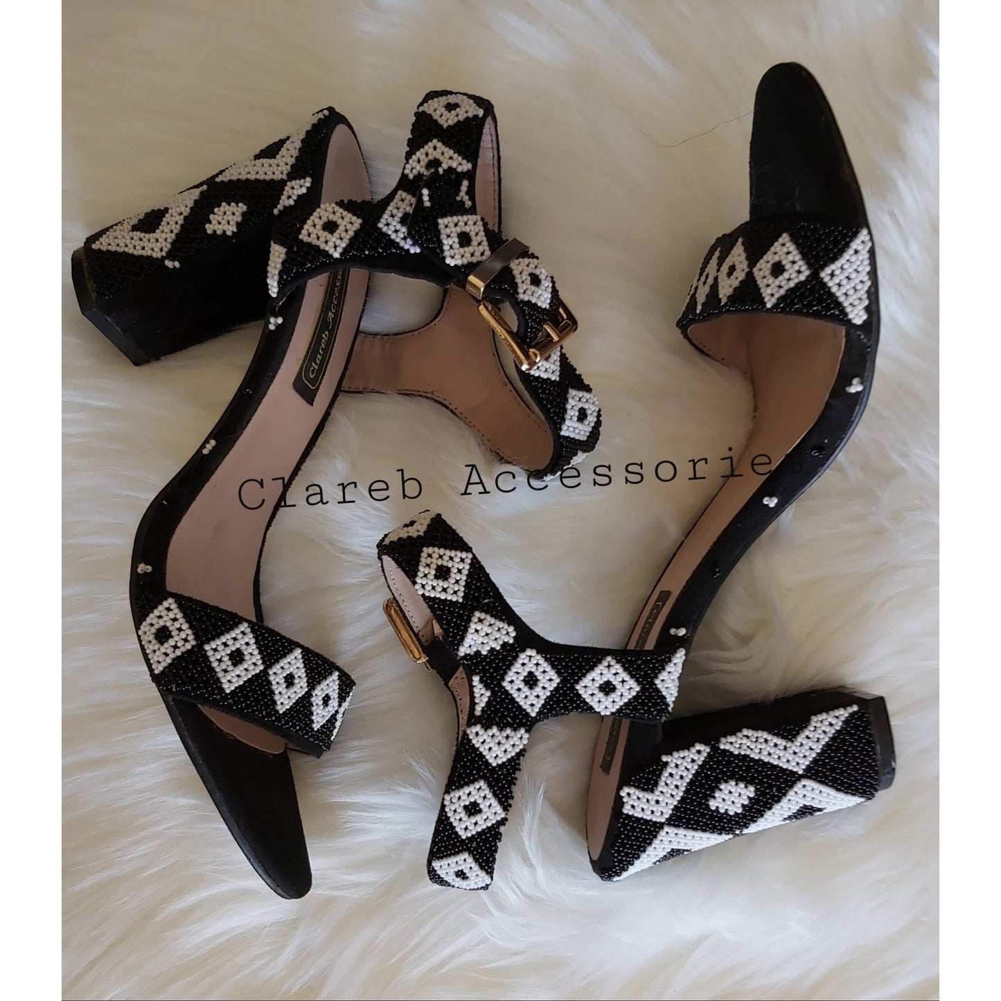 Beaded Shoe Heels