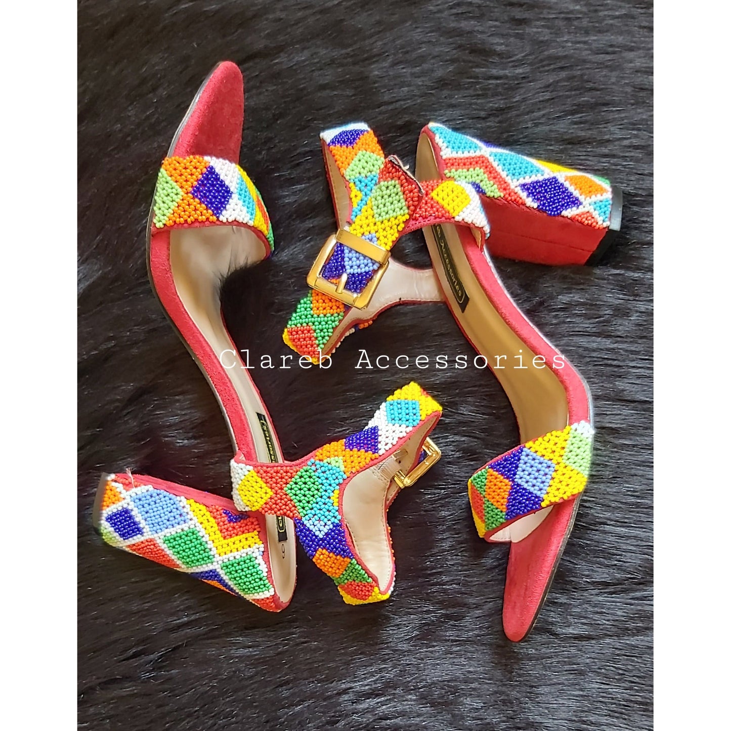 Beaded Shoe Heels