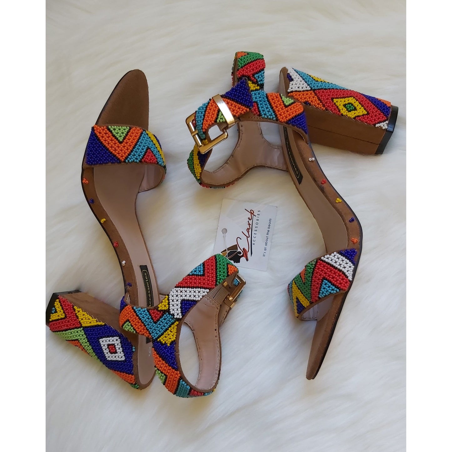 Beaded Shoe Heels