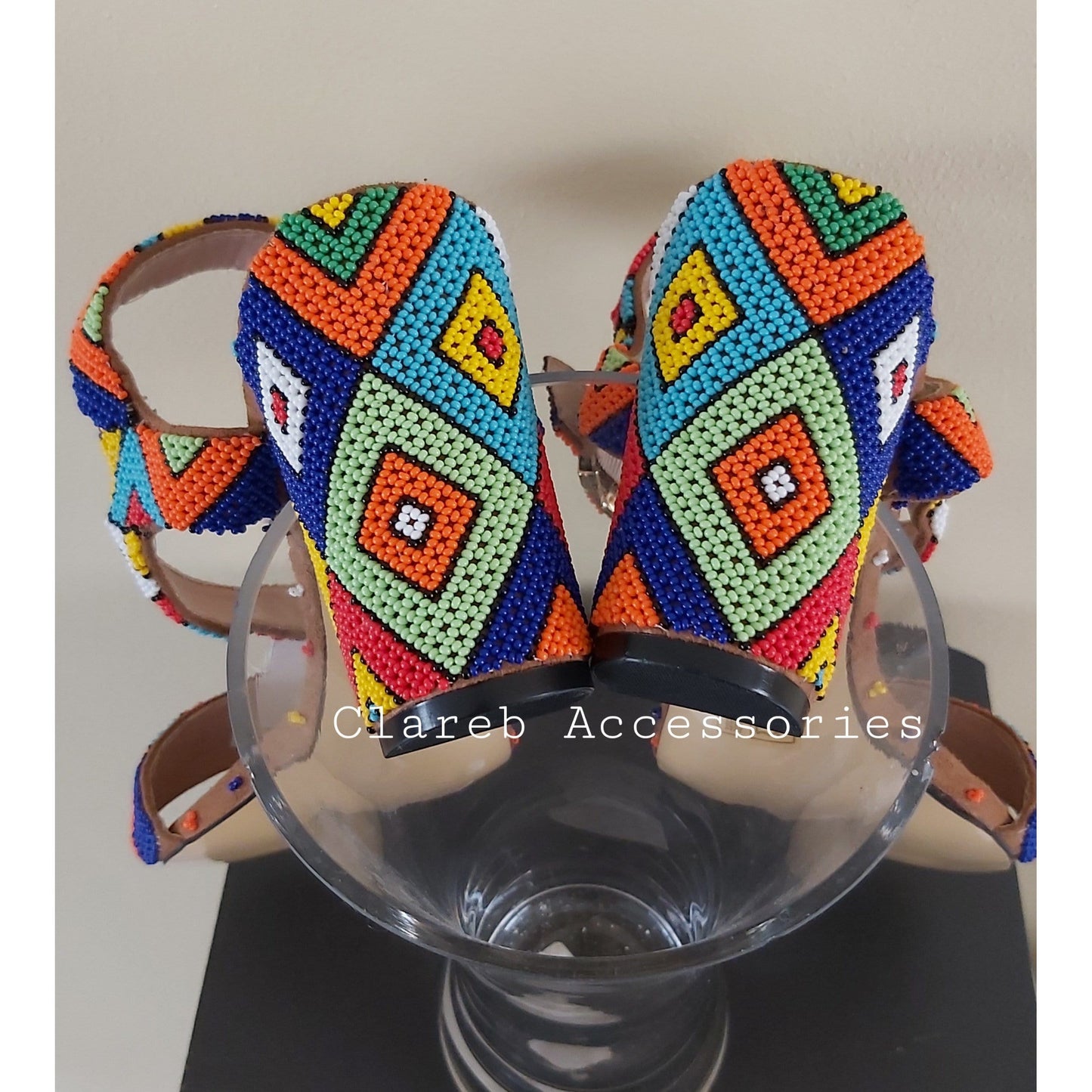 Beaded Shoe Heels