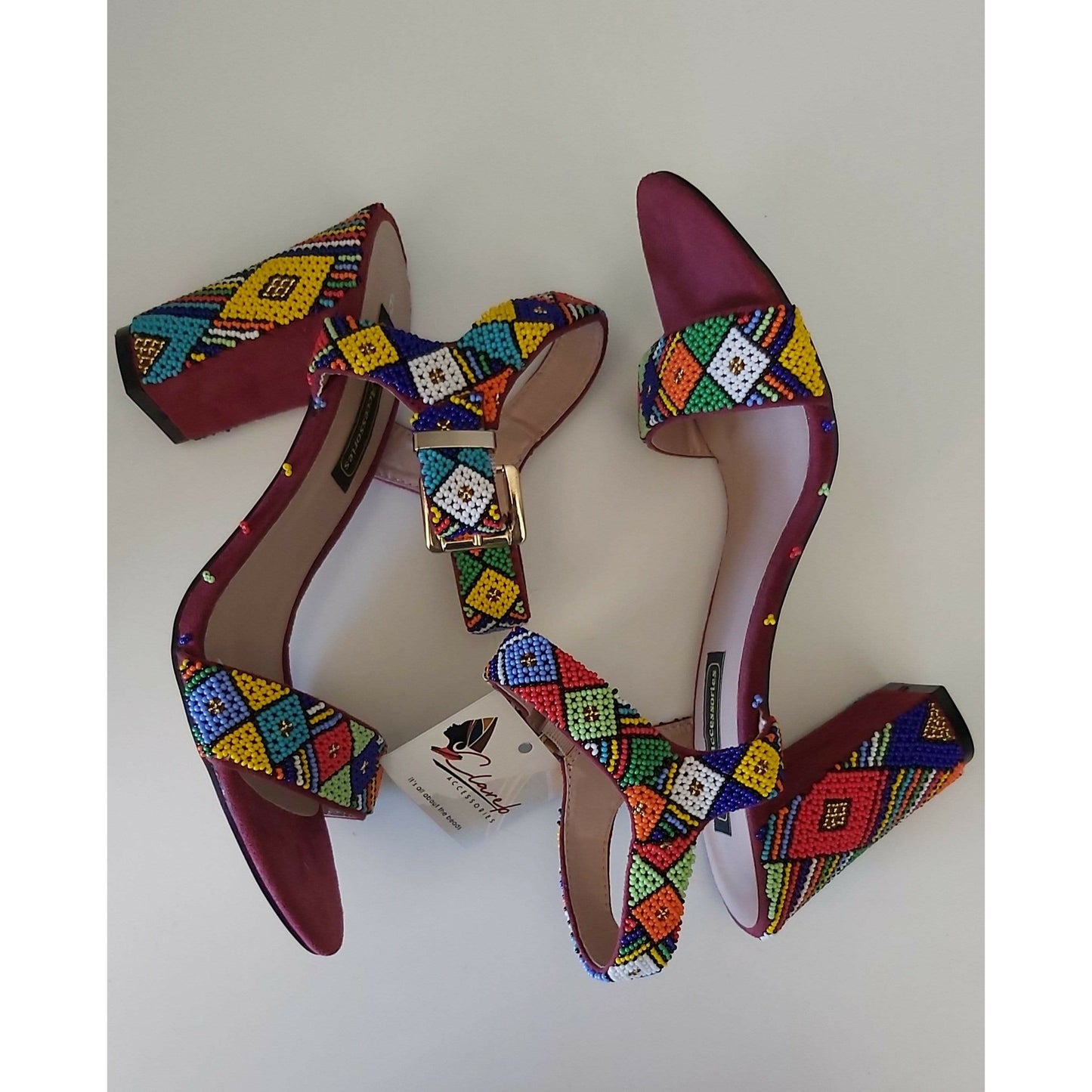 Beaded Shoe Heels