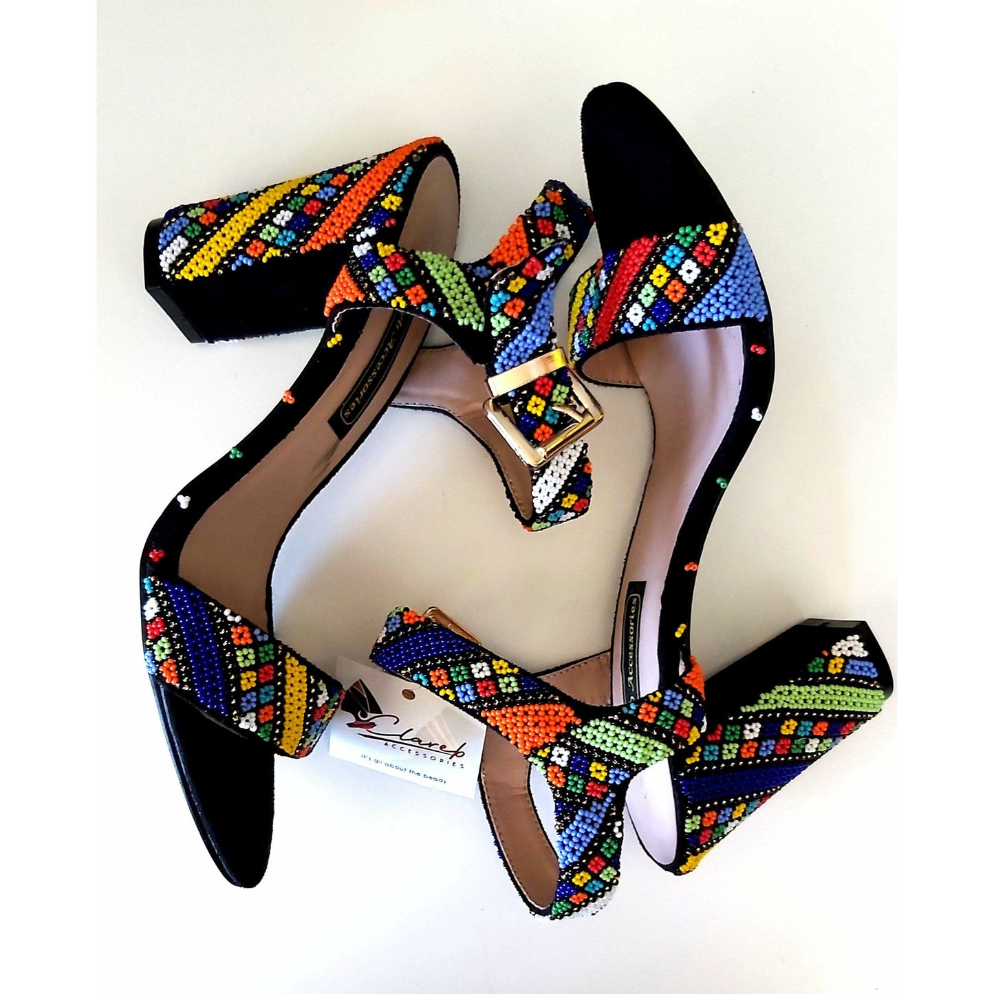 Beaded Shoe Heels