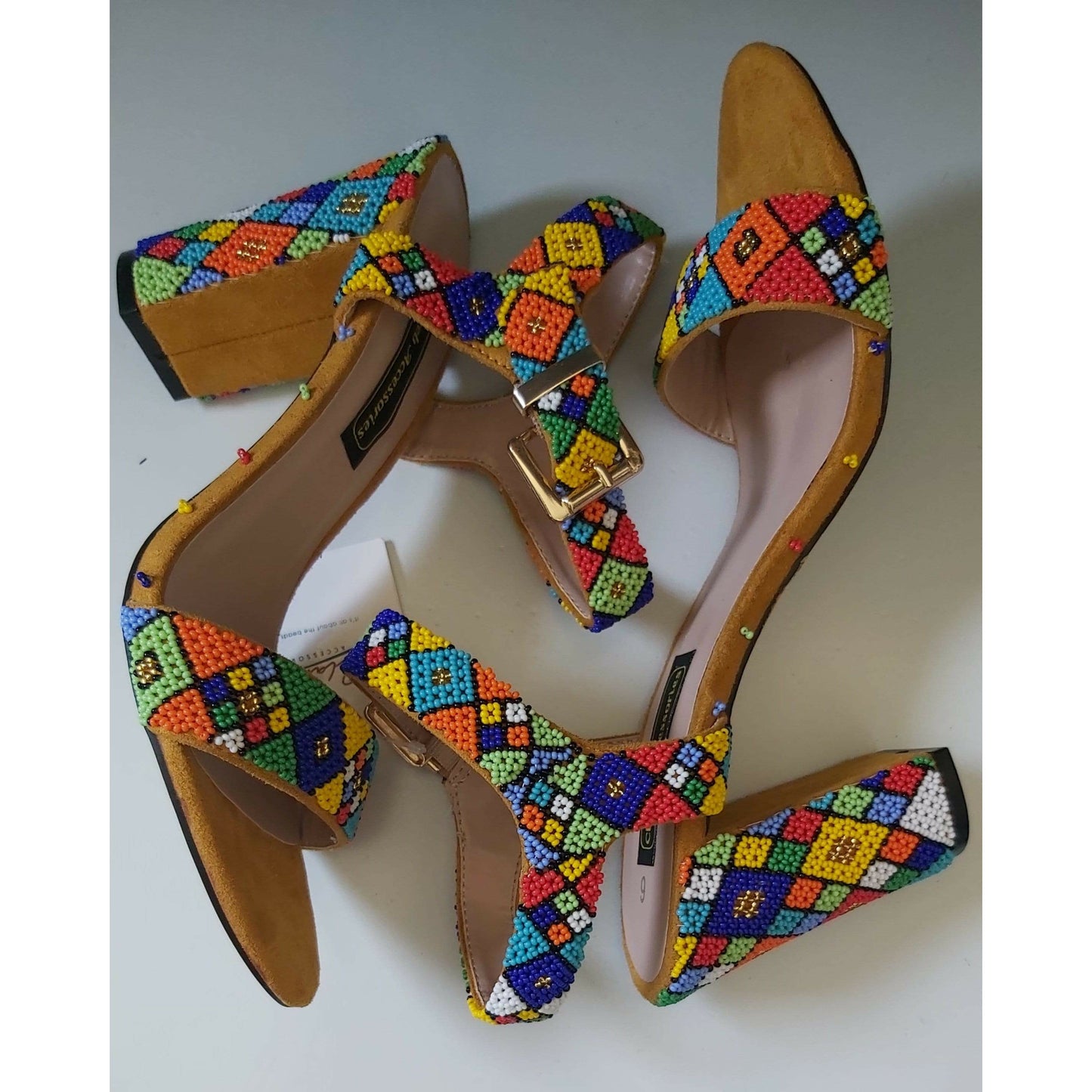Beaded Shoe Heels