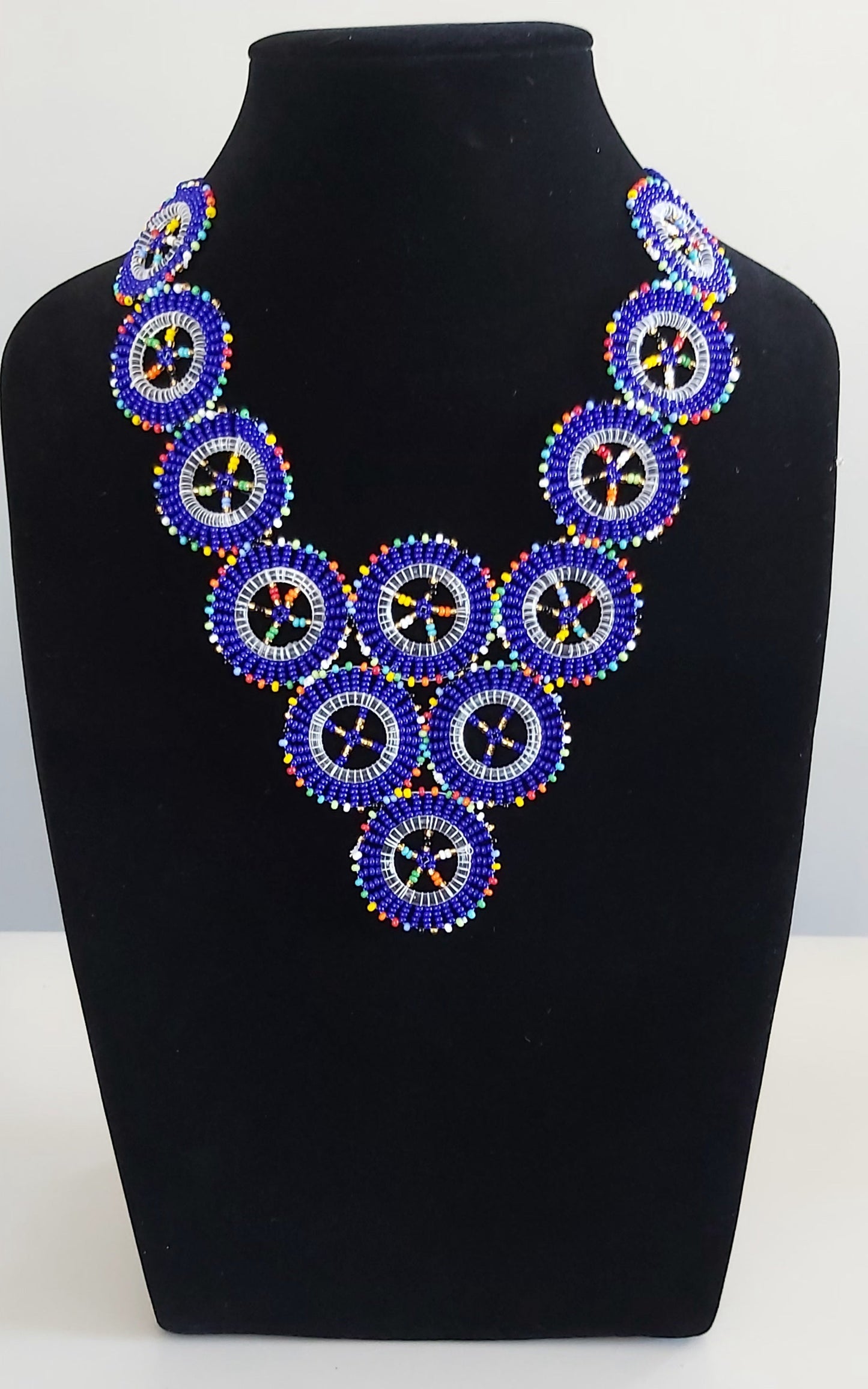 Beaded V Circle Neckpiece