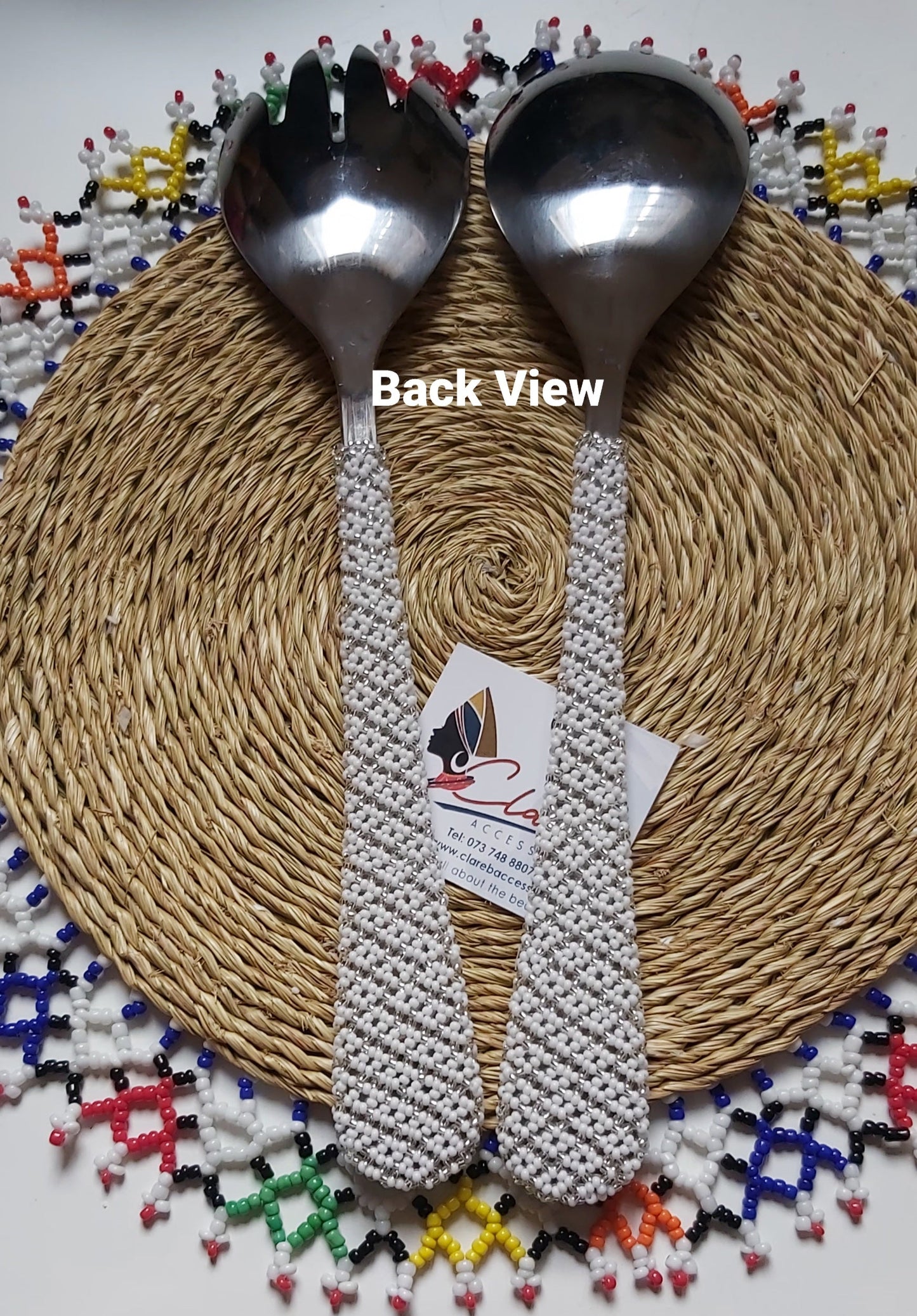 Beaded Salad Servers set (2)
