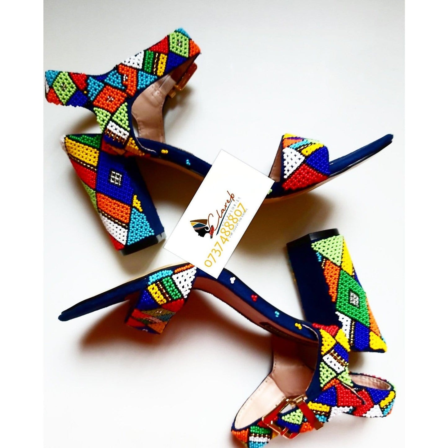 Beaded Shoe Heels