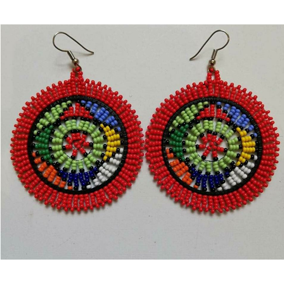 Zulu Disc Circle Earrings