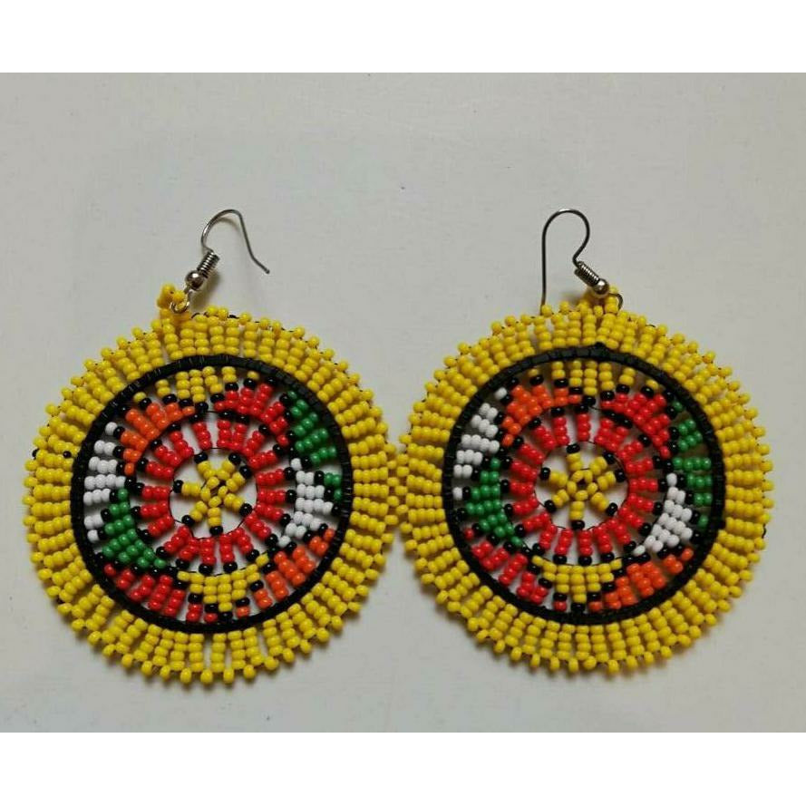 Zulu Disc Circle Earrings