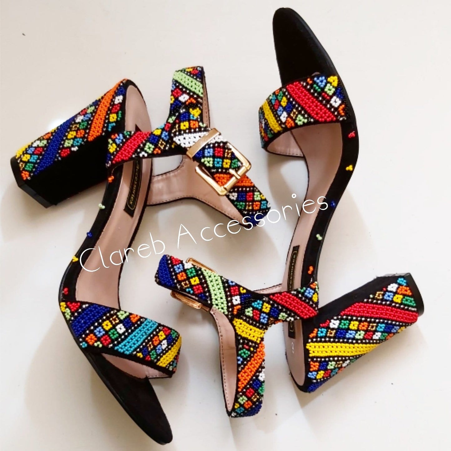Beaded Shoe Heels