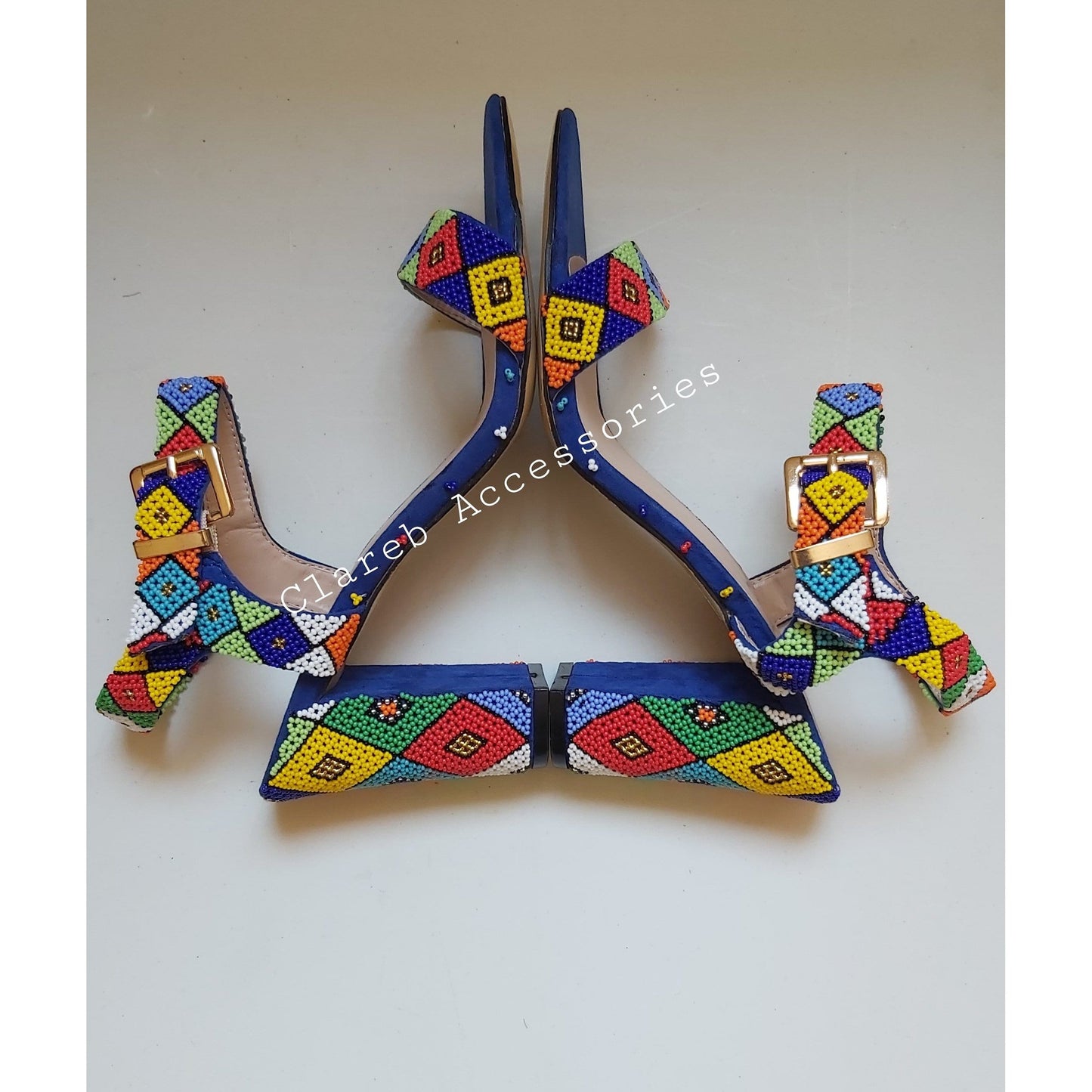 Beaded Shoe Heels