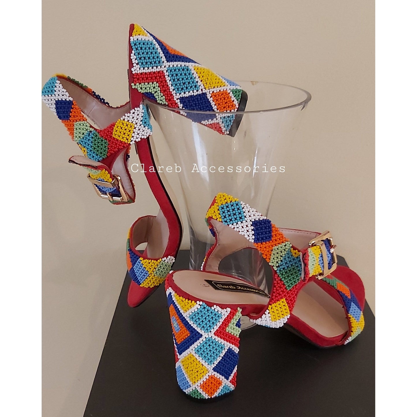 Beaded Shoe Heels