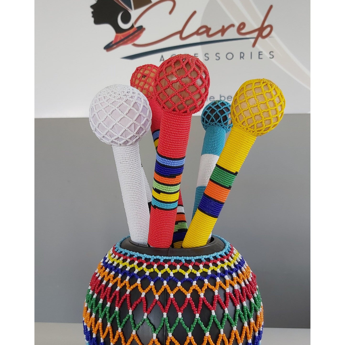 Beaded Knobkerrie - Intonga