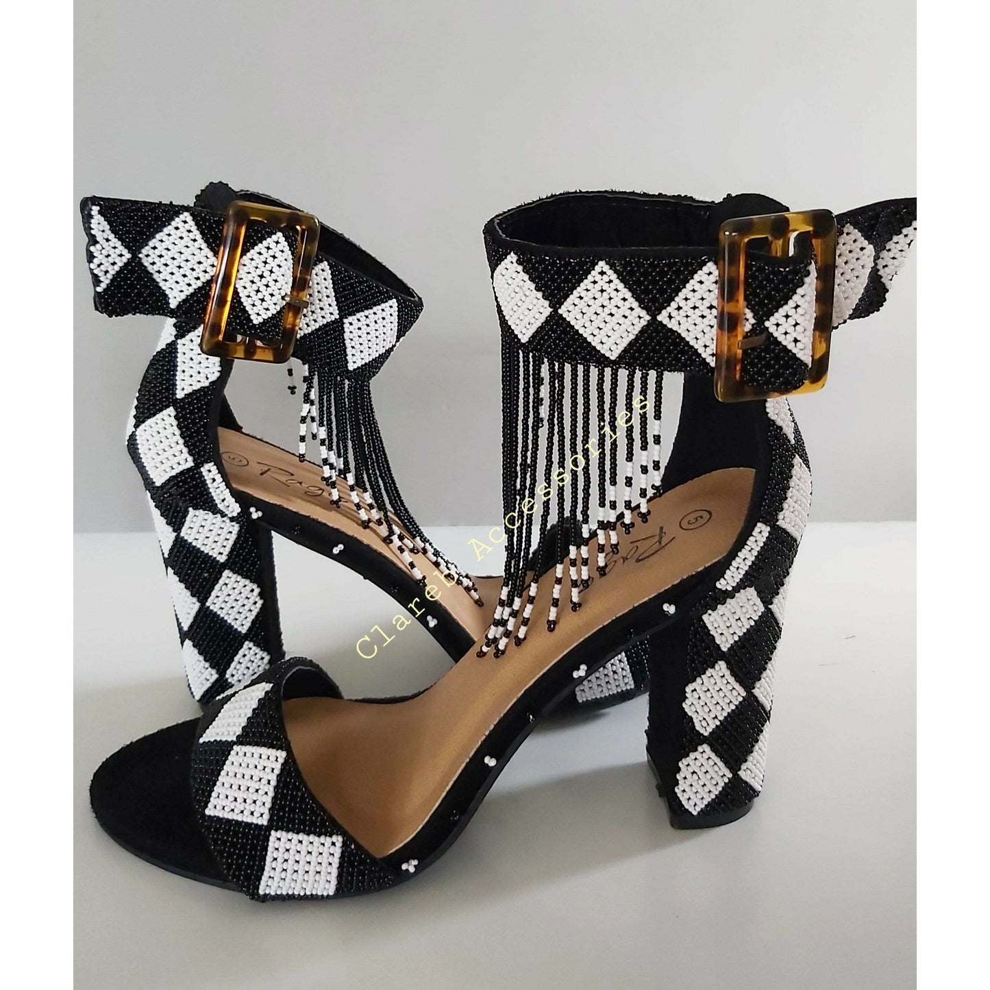 Beaded Shoe Heels