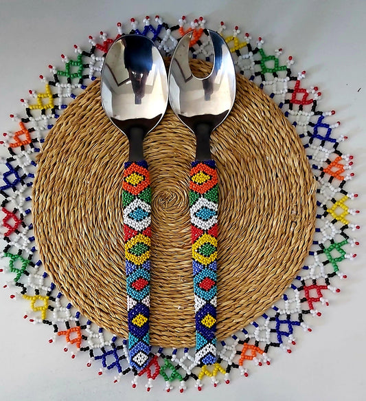 Beaded Salad Servers set (2)