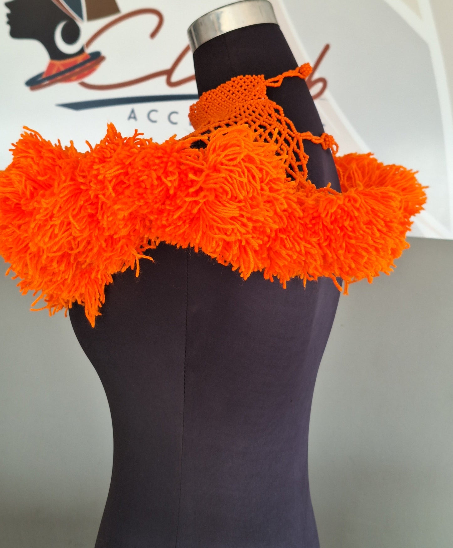 Fluffy Beaded Cape