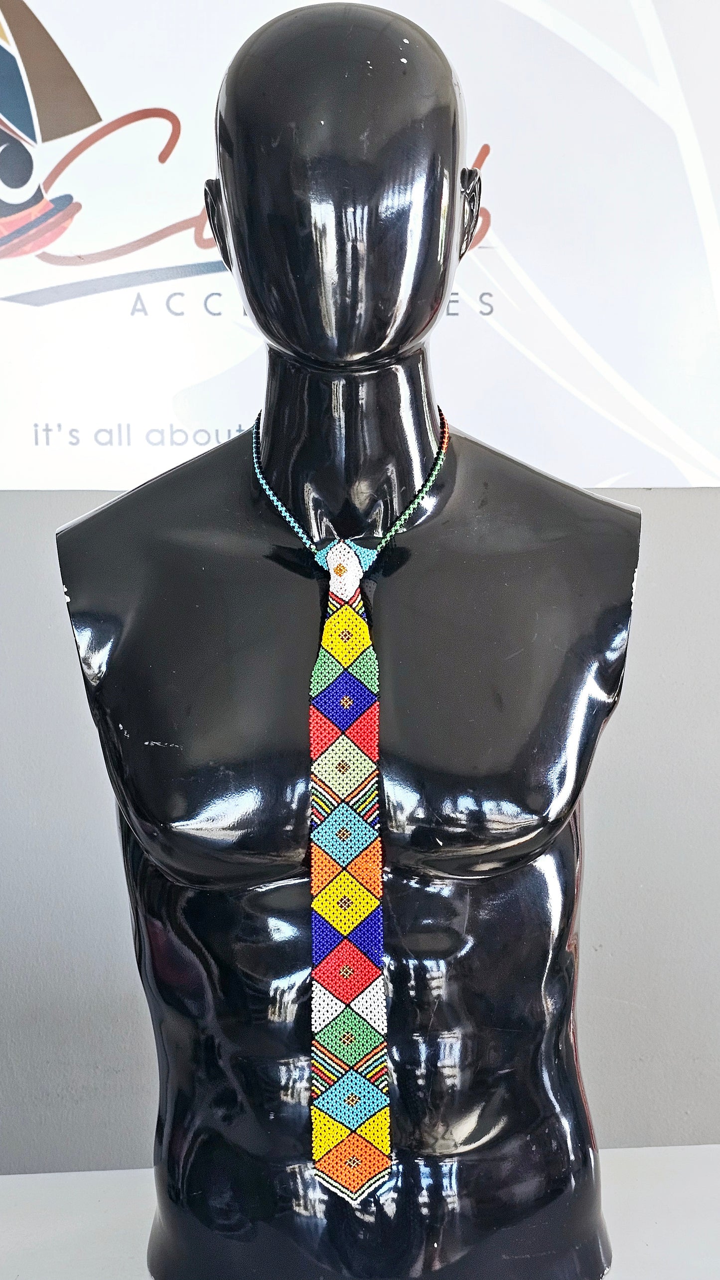 Men's Beaded Tie
