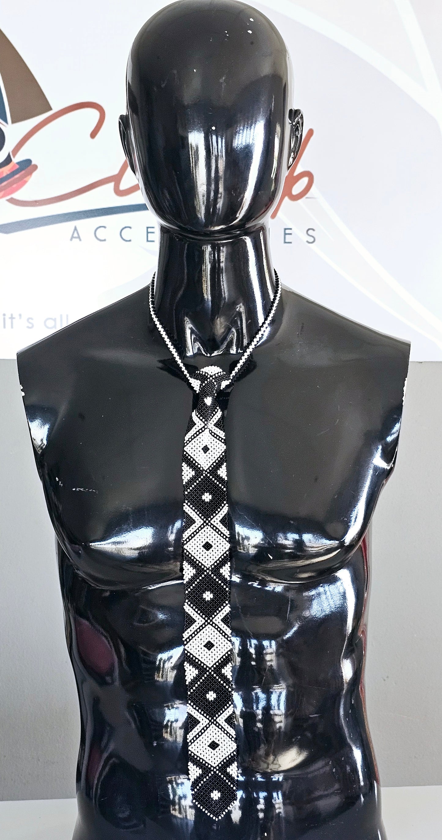Men's Beaded Tie