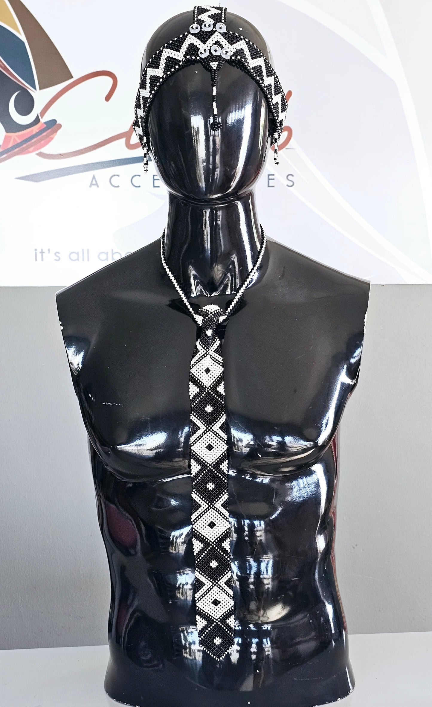 Men's Beaded Tie
