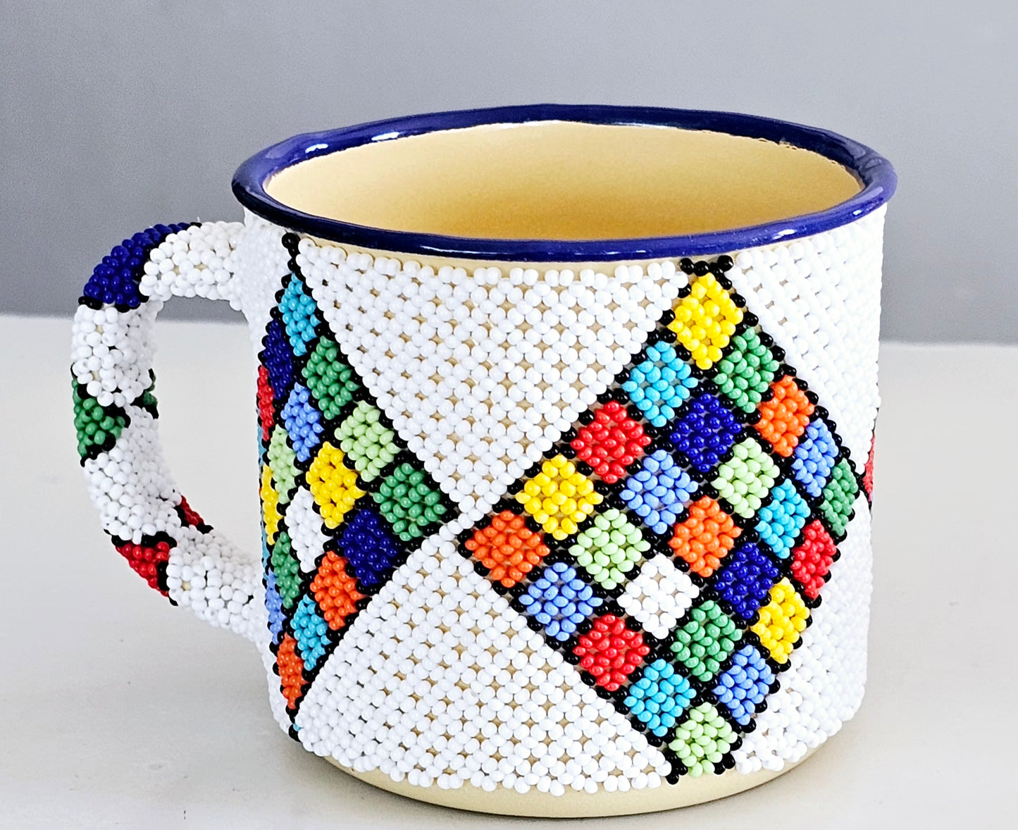 Beaded Enamel Mugs