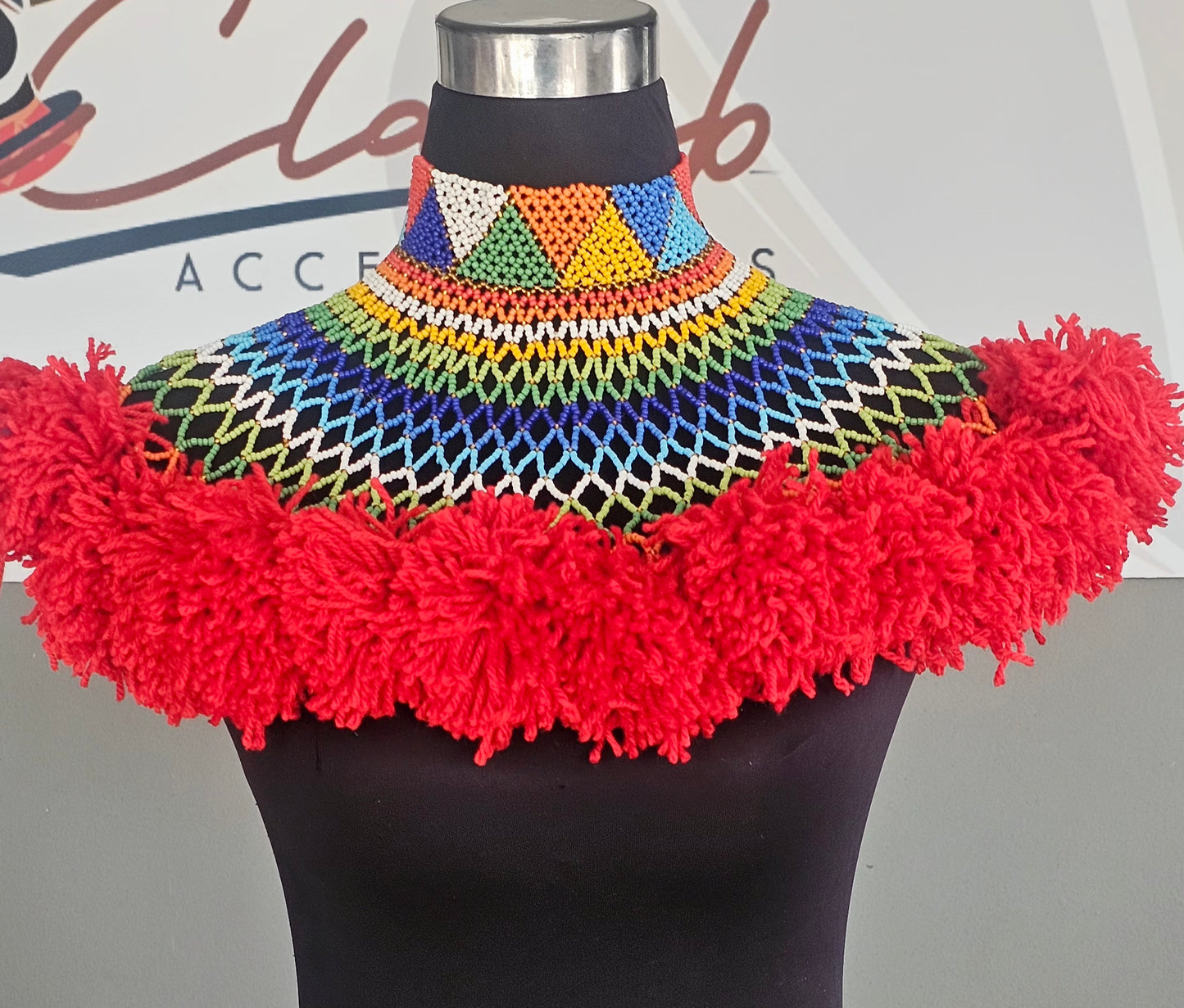 Fluffy Beaded Cape